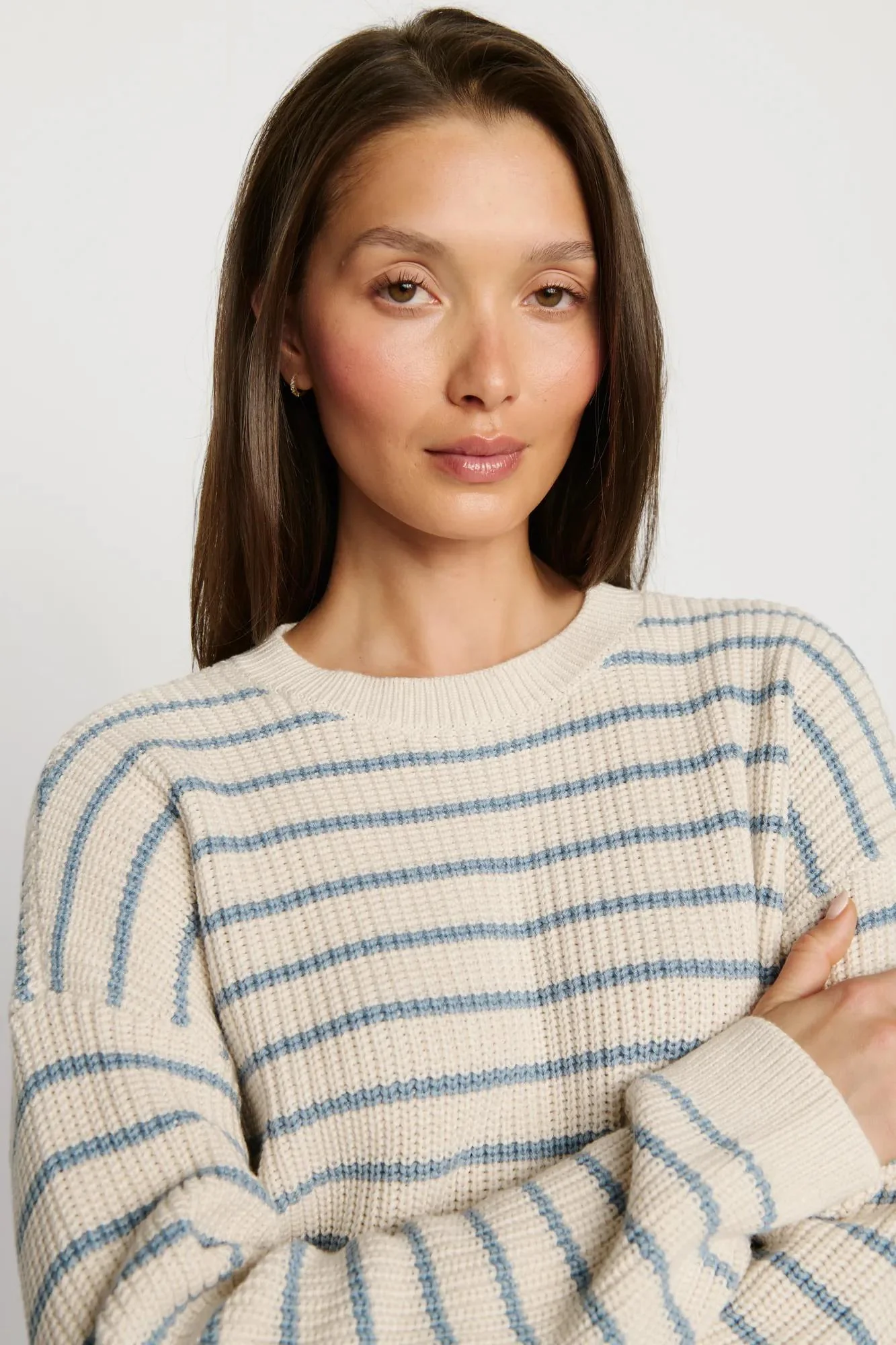 Coastal Cotton Sweater Crew Neck Pullover