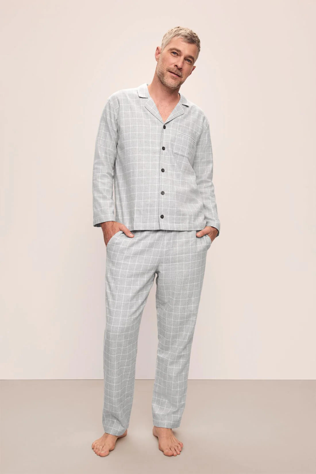 Men's Flannel Long PJ Set