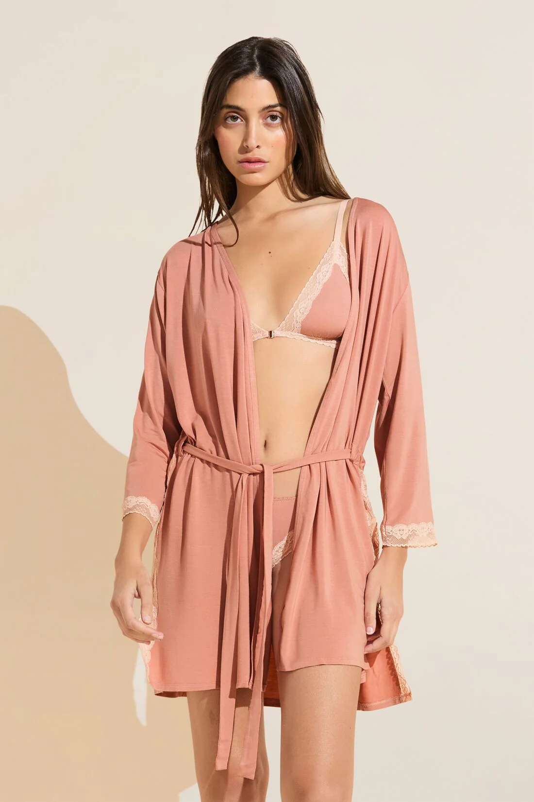 Flora TENCEL™ Modal 3/4 Sleeve Robe - Image 4