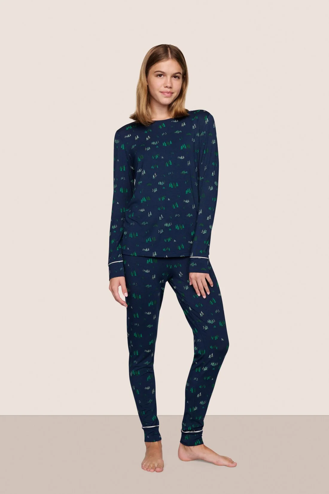 Gisele Printed TENCEL™ Modal Crewneck PJ Set - Image 5