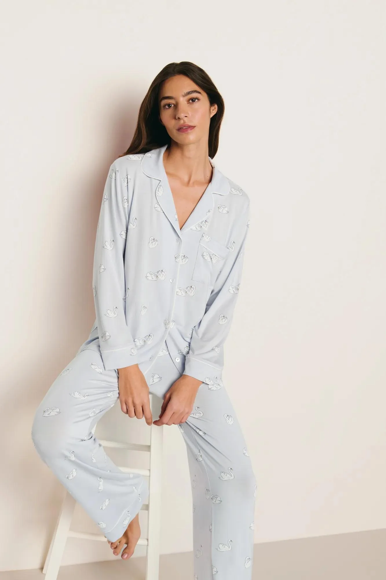 Gisele Printed TENCEL™ Modal Long PJ Set - Image 4