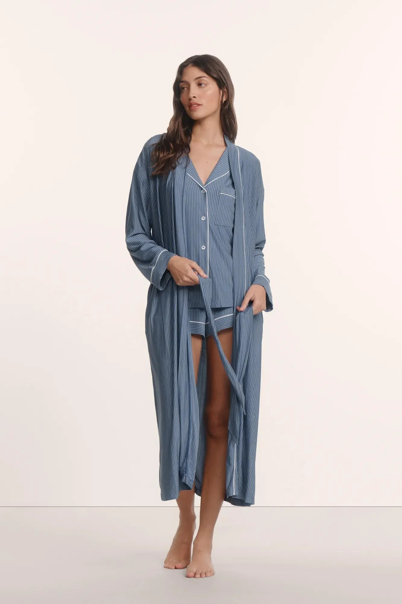 Gisele Printed TENCEL™ Modal Long Robe - Image 5