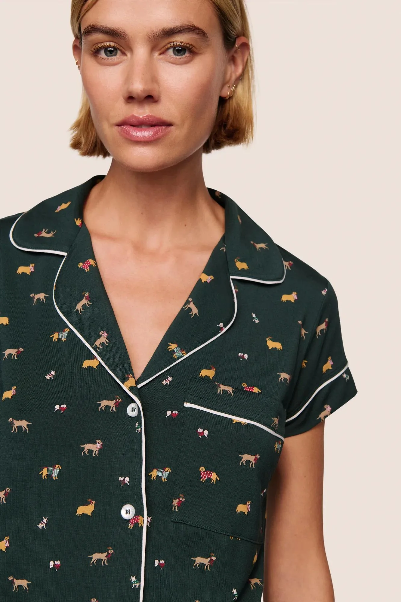 Gisele Printed TENCEL™ Modal Shortie Short PJ Set - Image 3