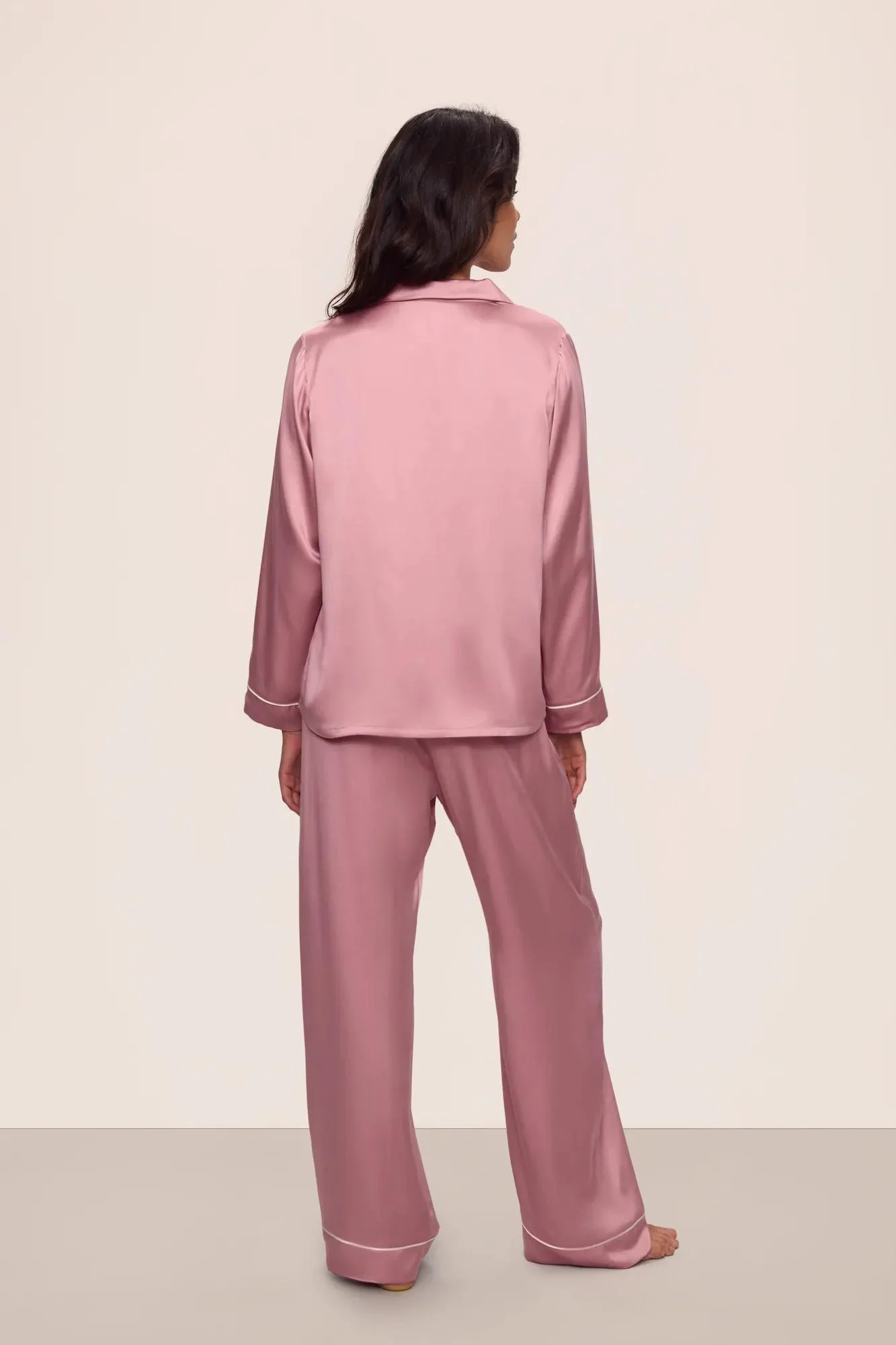 Inez Washable Silk Long PJ Set - Image 3