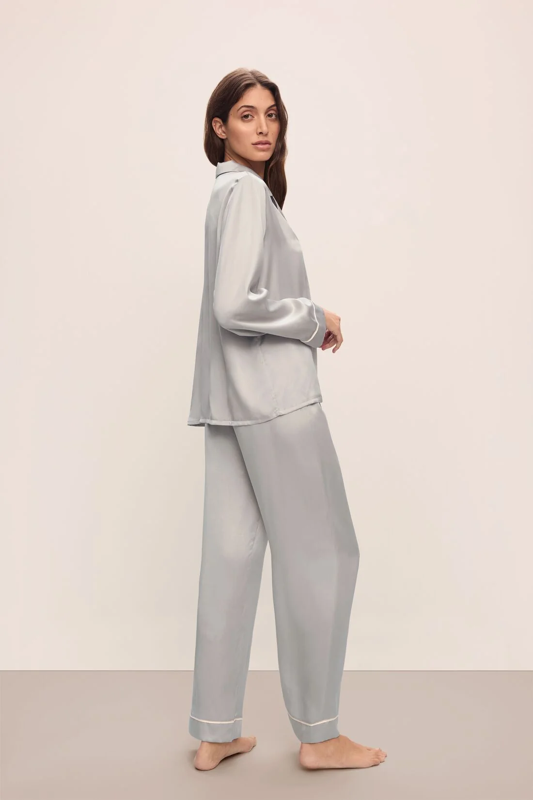 Inez Washable Silk Long PJ Set - Image 3