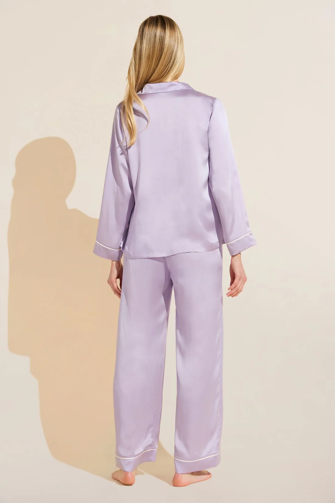 Inez Washable Silk Long PJ Set - Image 3