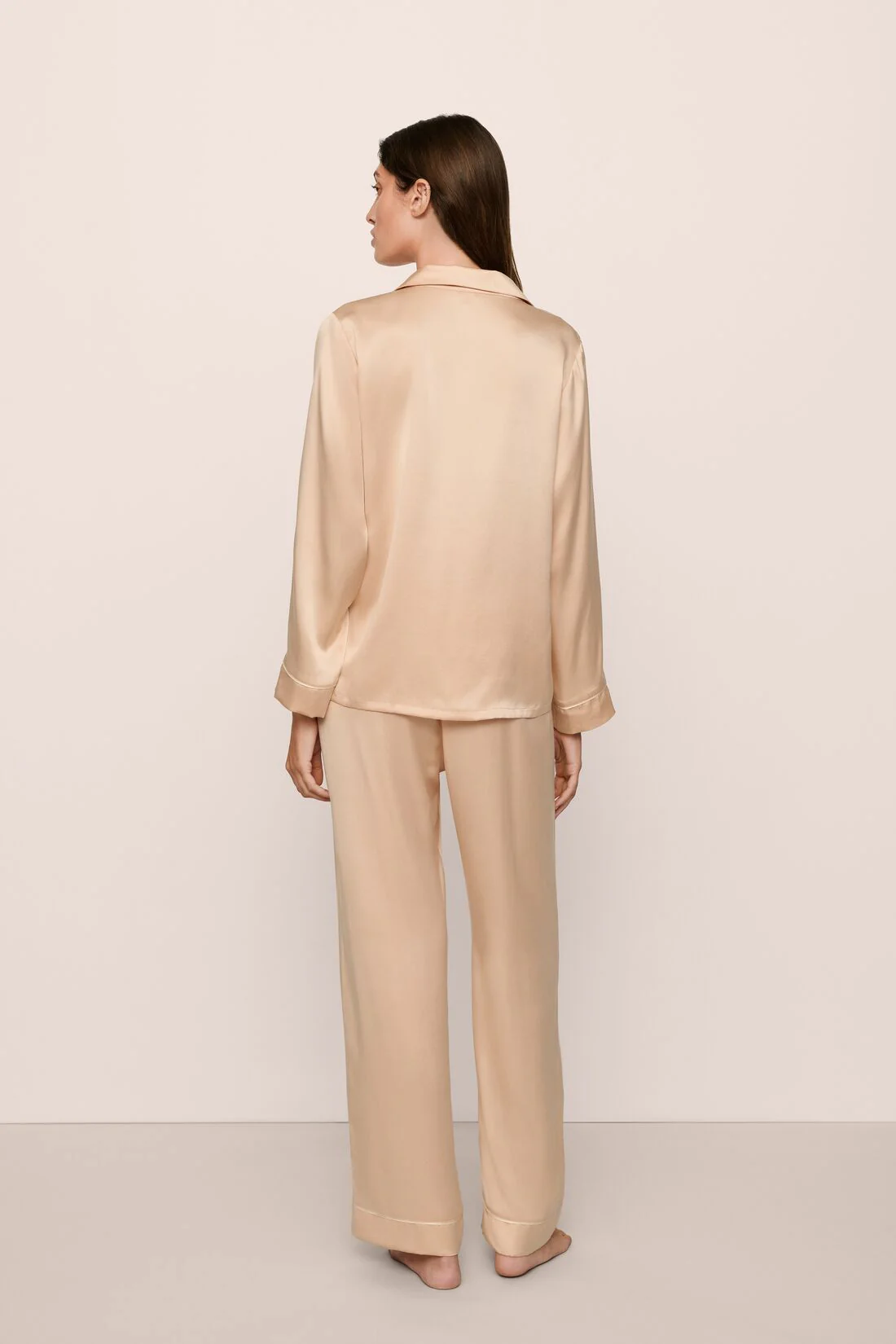 Inez Washable Silk Long PJ Set - Image 3