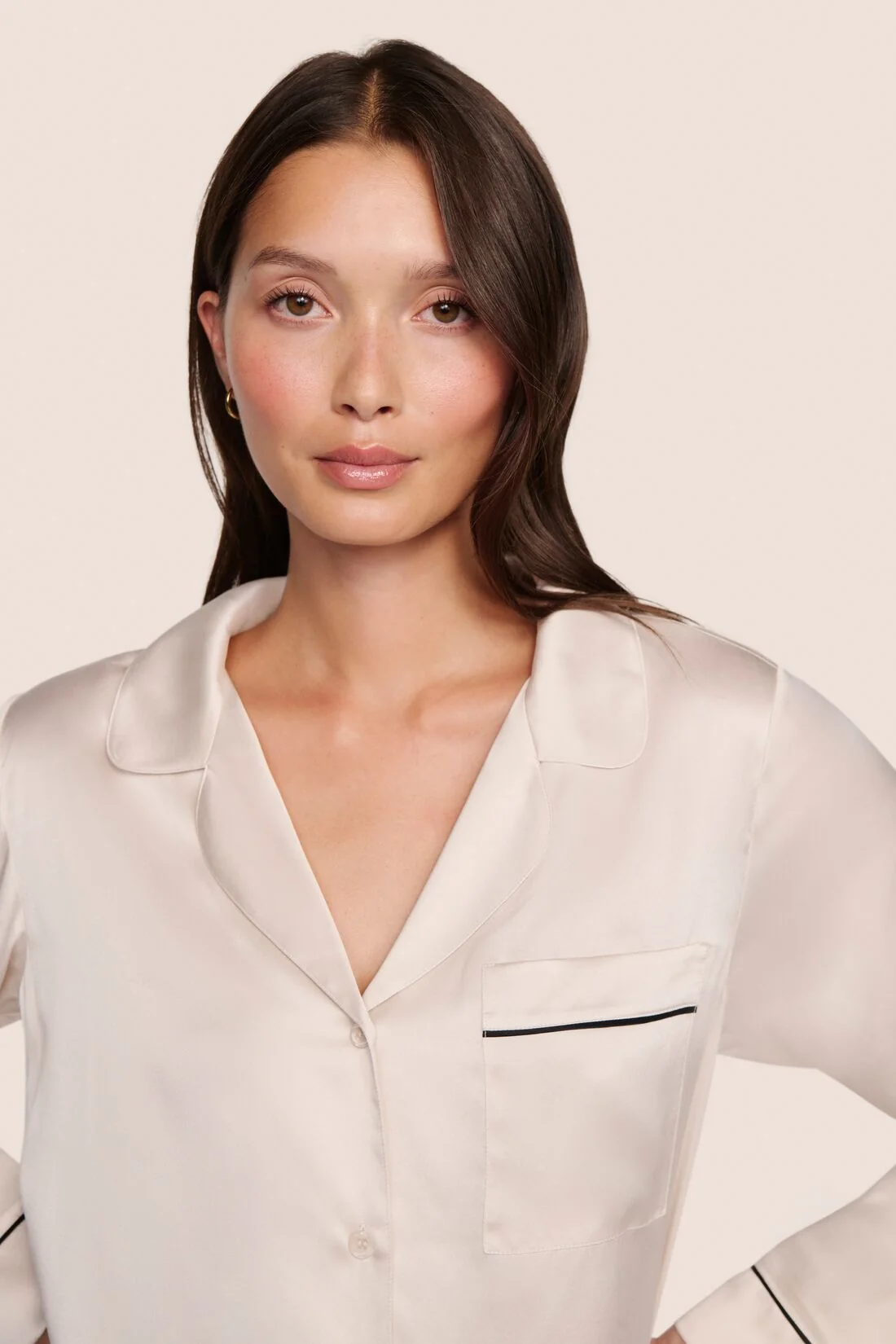 Inez Washable Silk Long PJ Set - Image 3