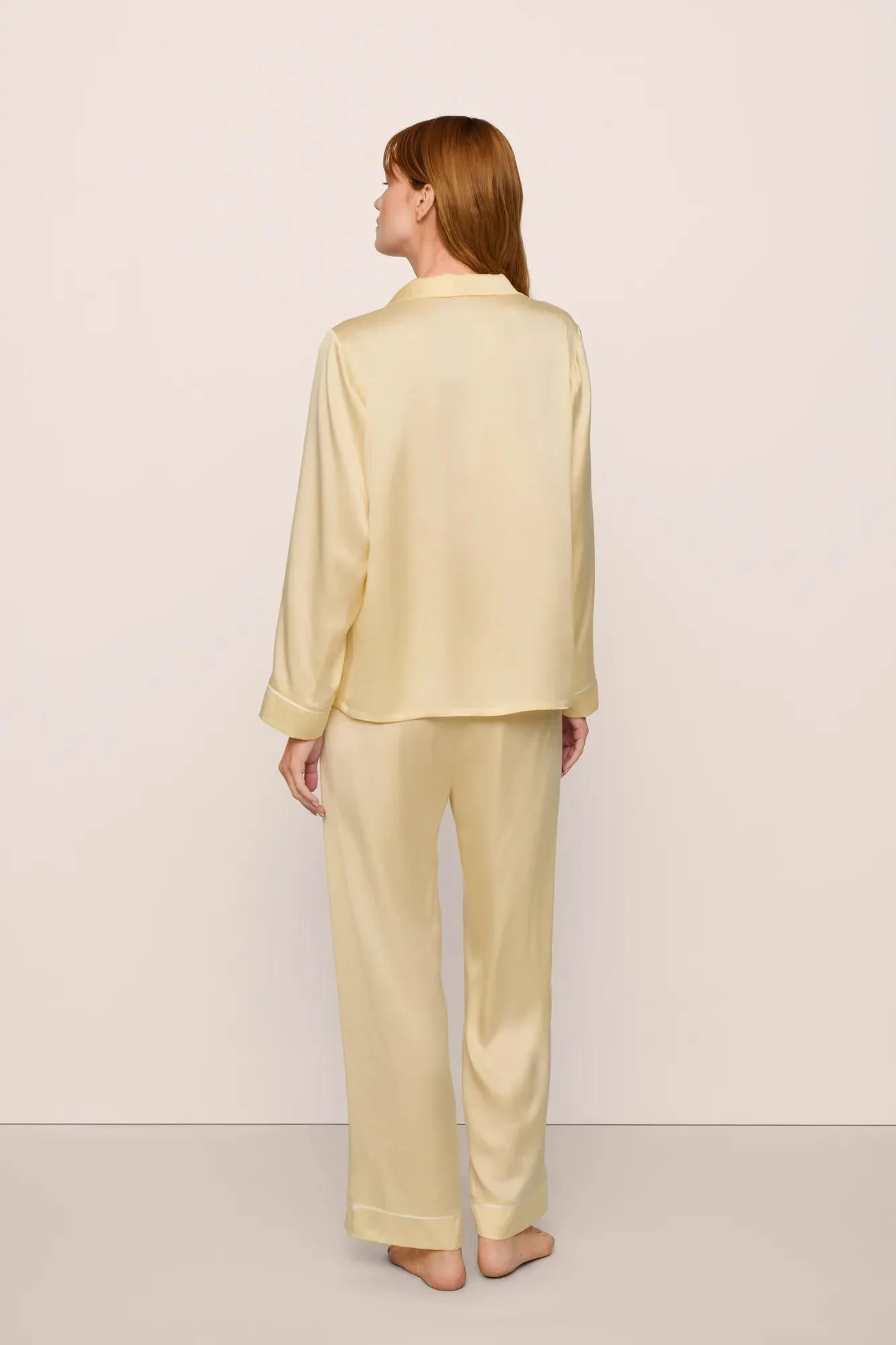 Inez Washable Silk Long PJ Set - Image 3