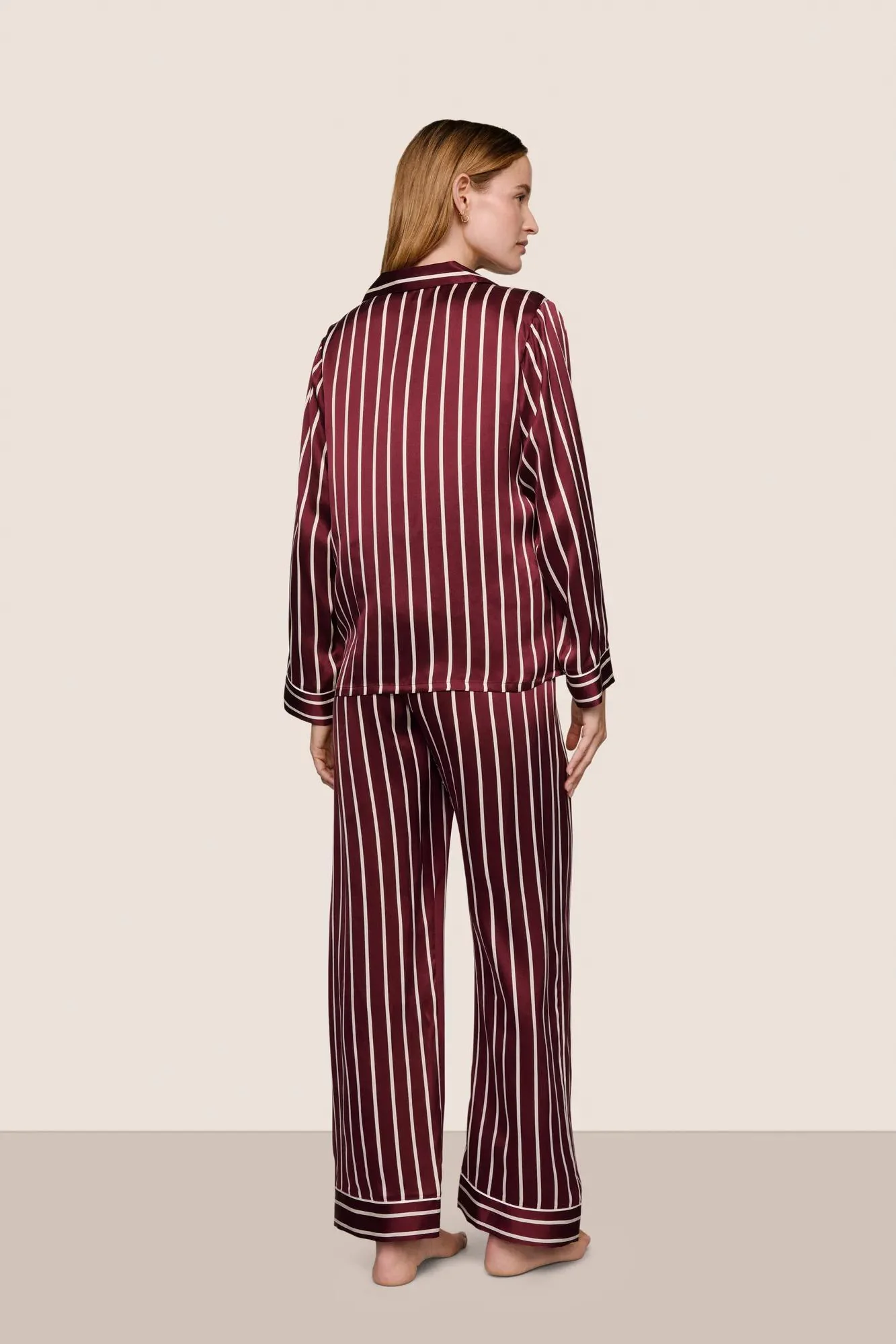Inez Washable Silk Printed Long PJ Set - Image 3