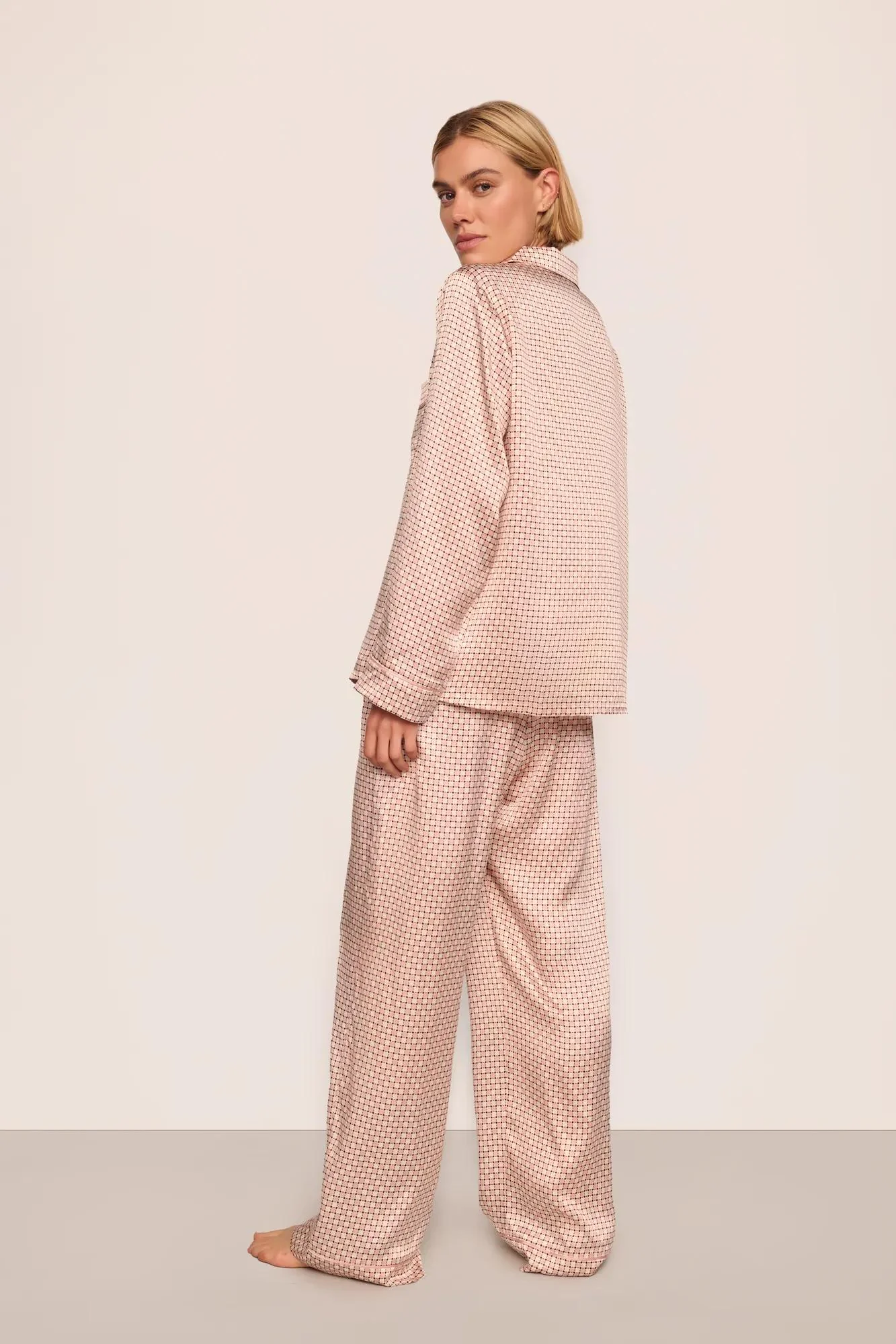 Inez Washable Silk Printed Long PJ Set - Image 3