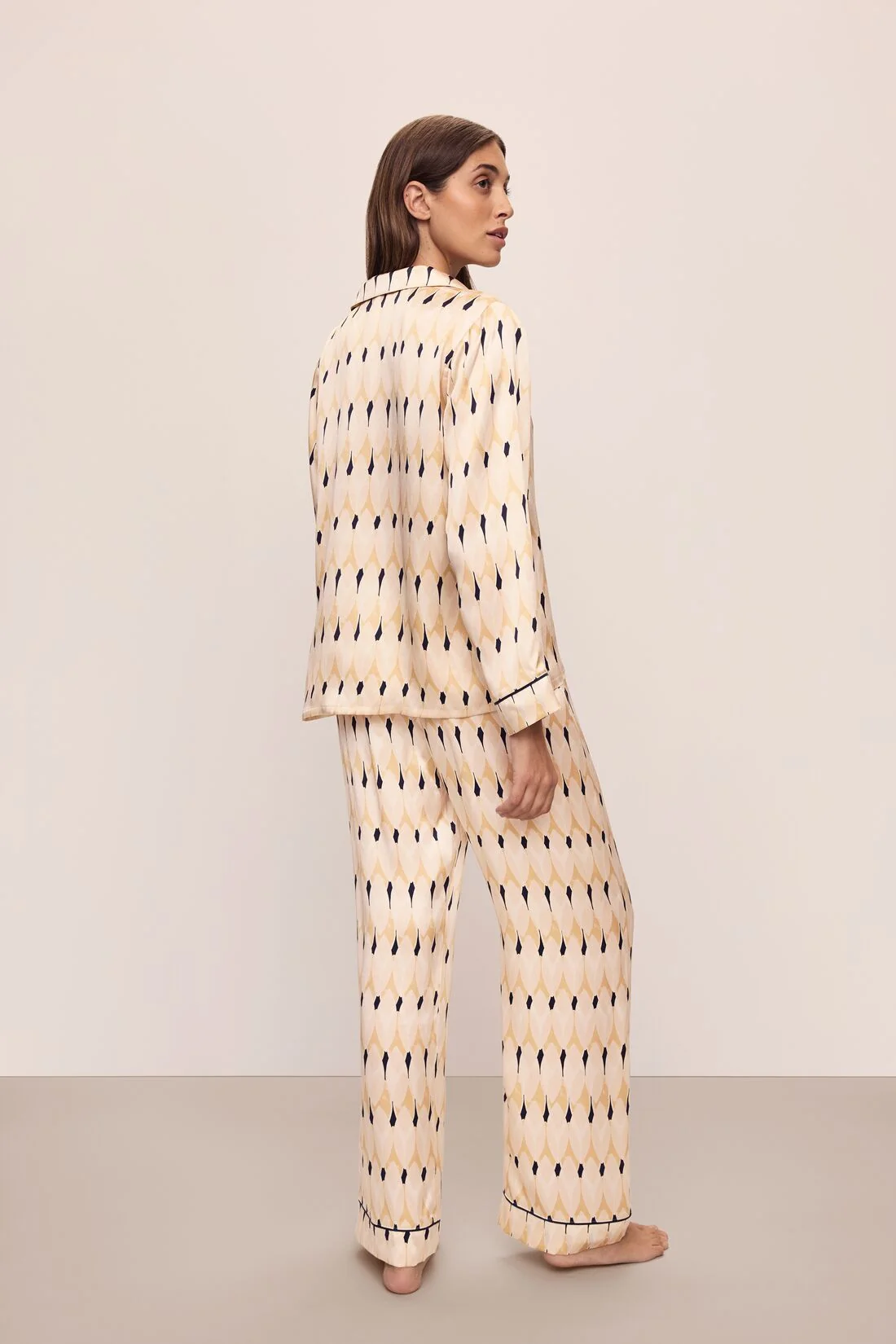 Inez Washable Silk Printed Long PJ Set - Image 3
