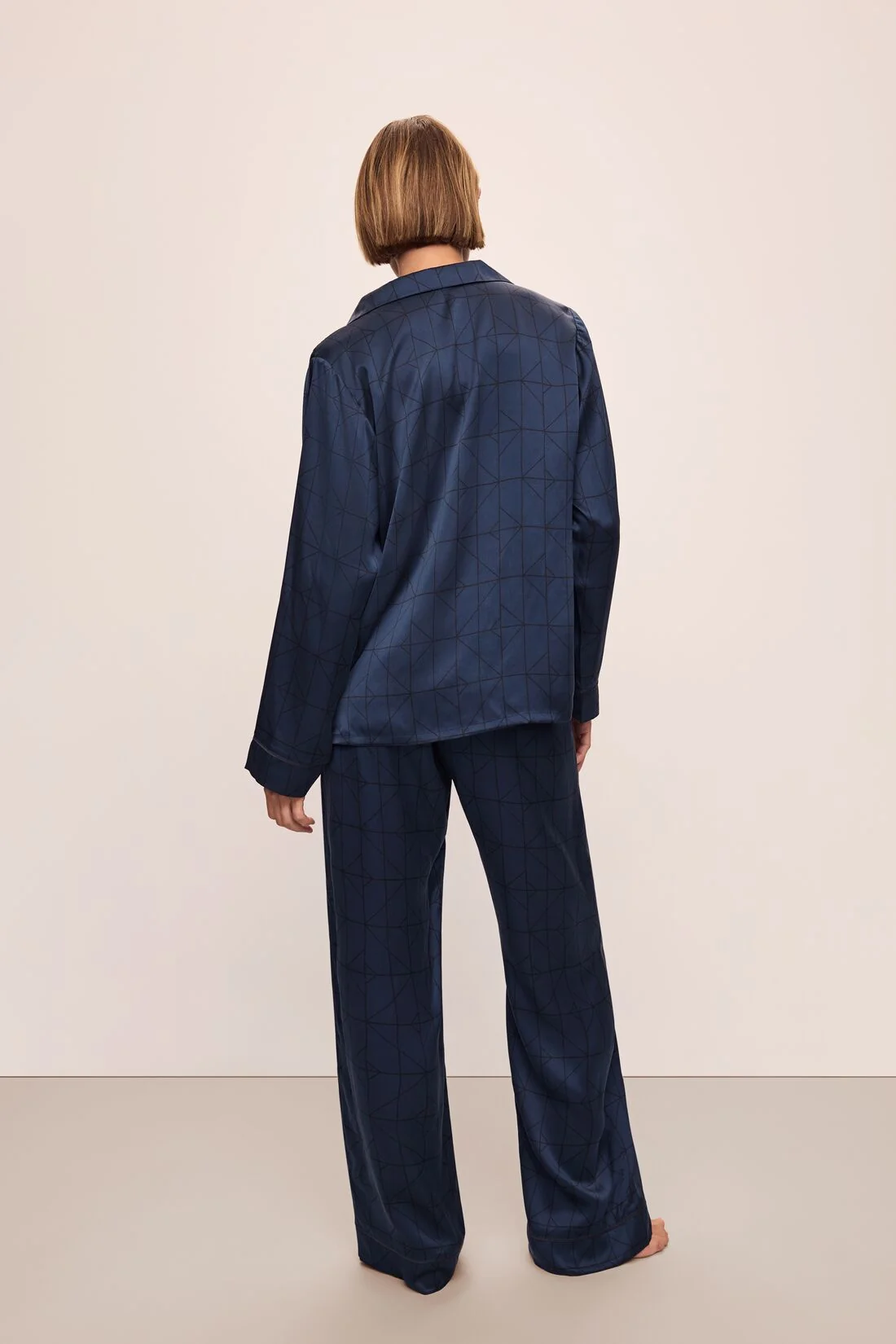 Inez Washable Silk Printed Long PJ Set - Image 3