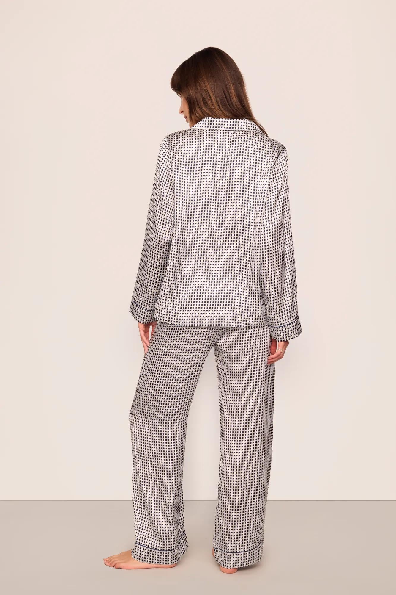 Inez Washable Silk Printed Long PJ Set - Image 3