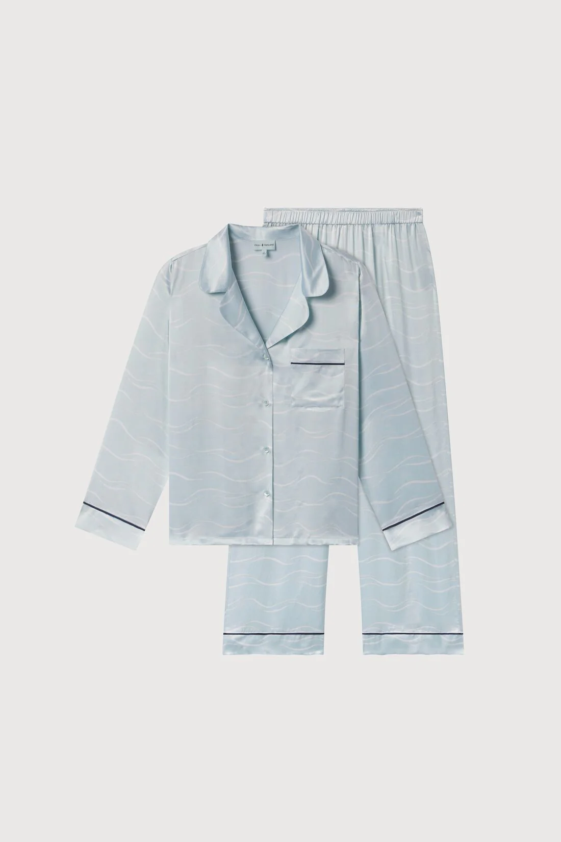 Eberjey x The Ritz-Carlton Yacht Collection - Inez Washable Silk Printed Long PJ Set - Image 5