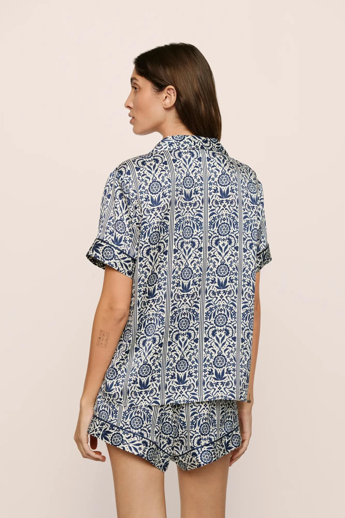 Eberjey x Casa Del Sol - Inez Washable Silk Printed Short PJ Set - Image 3