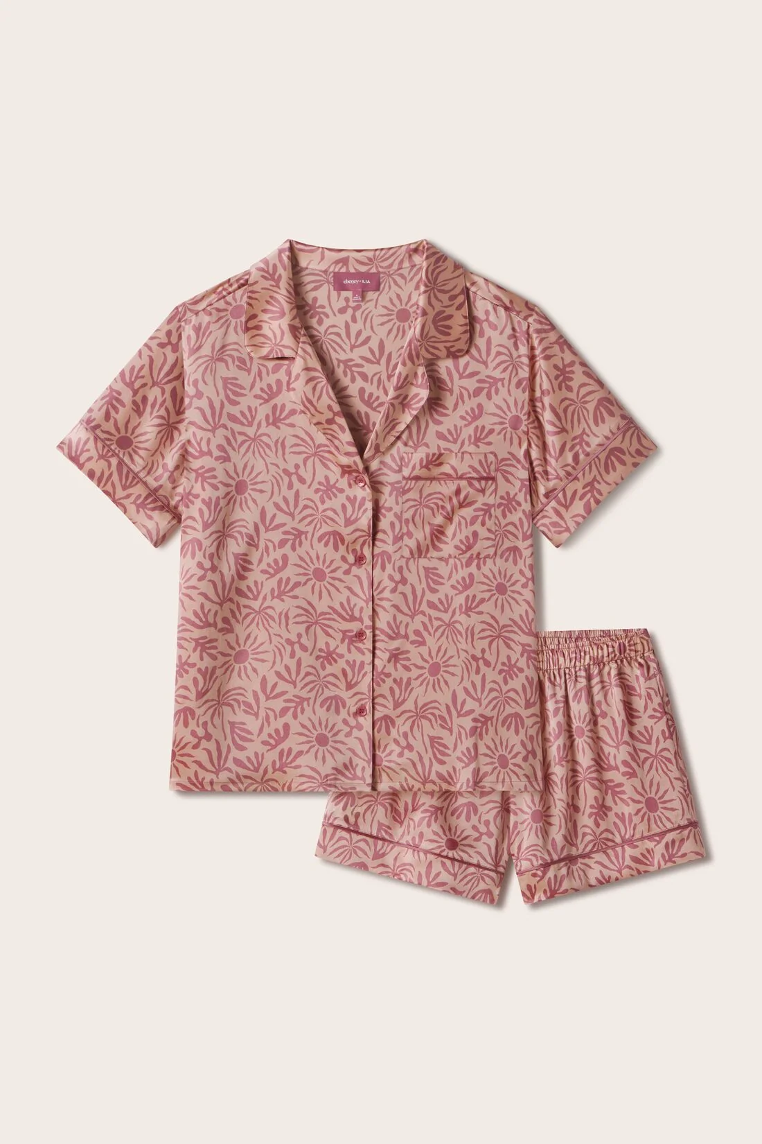 Eberjey x ILIA - Inez Washable Silk Printed Short PJ Set - Image 7