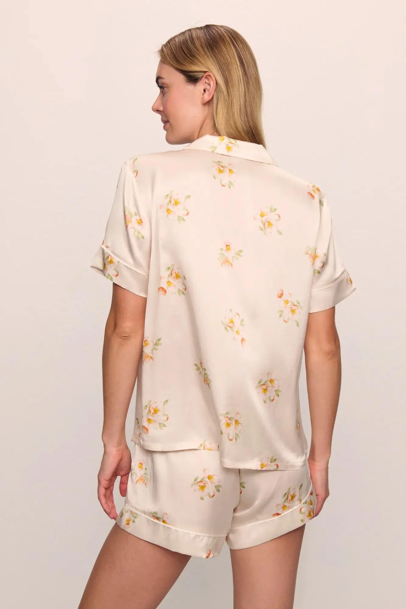 Inez Washable Silk Printed Short PJ Set - Image 3