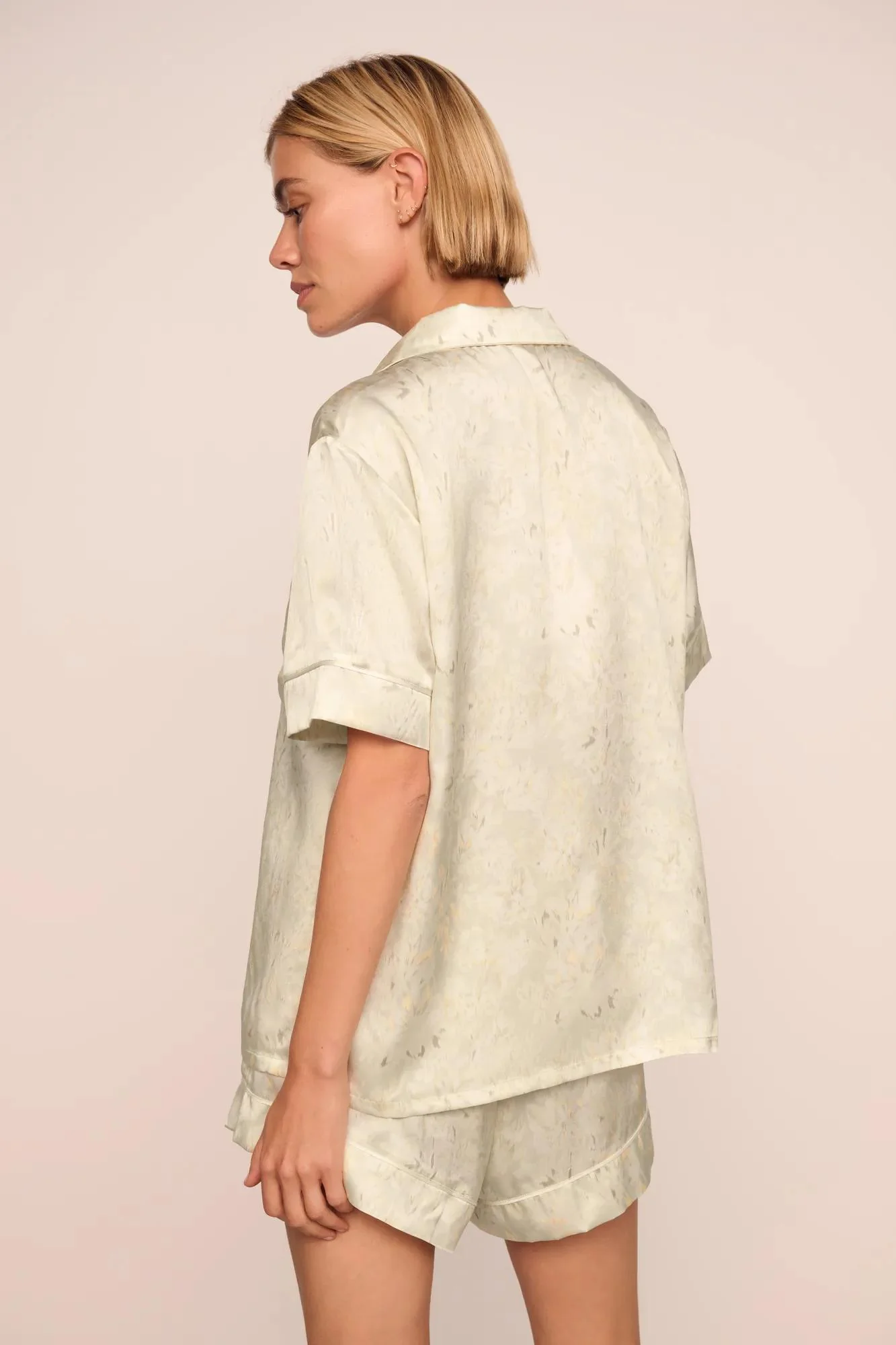Inez Washable Silk Printed Short PJ Set - Image 2