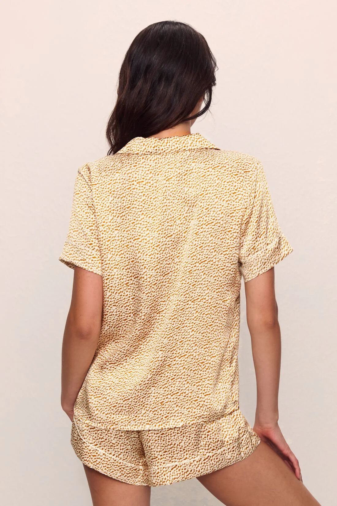 Inez Washable Silk Printed Short PJ Set - Image 3