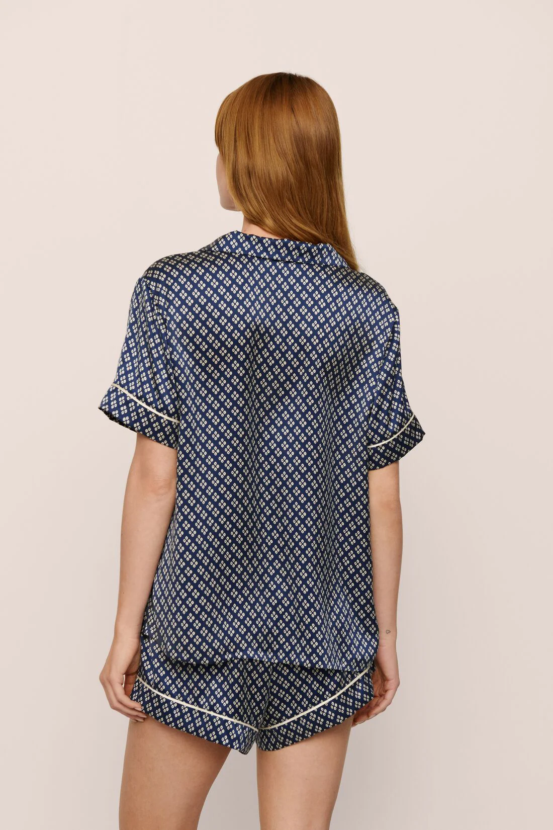 Inez Washable Silk Printed Short PJ Set - Image 3