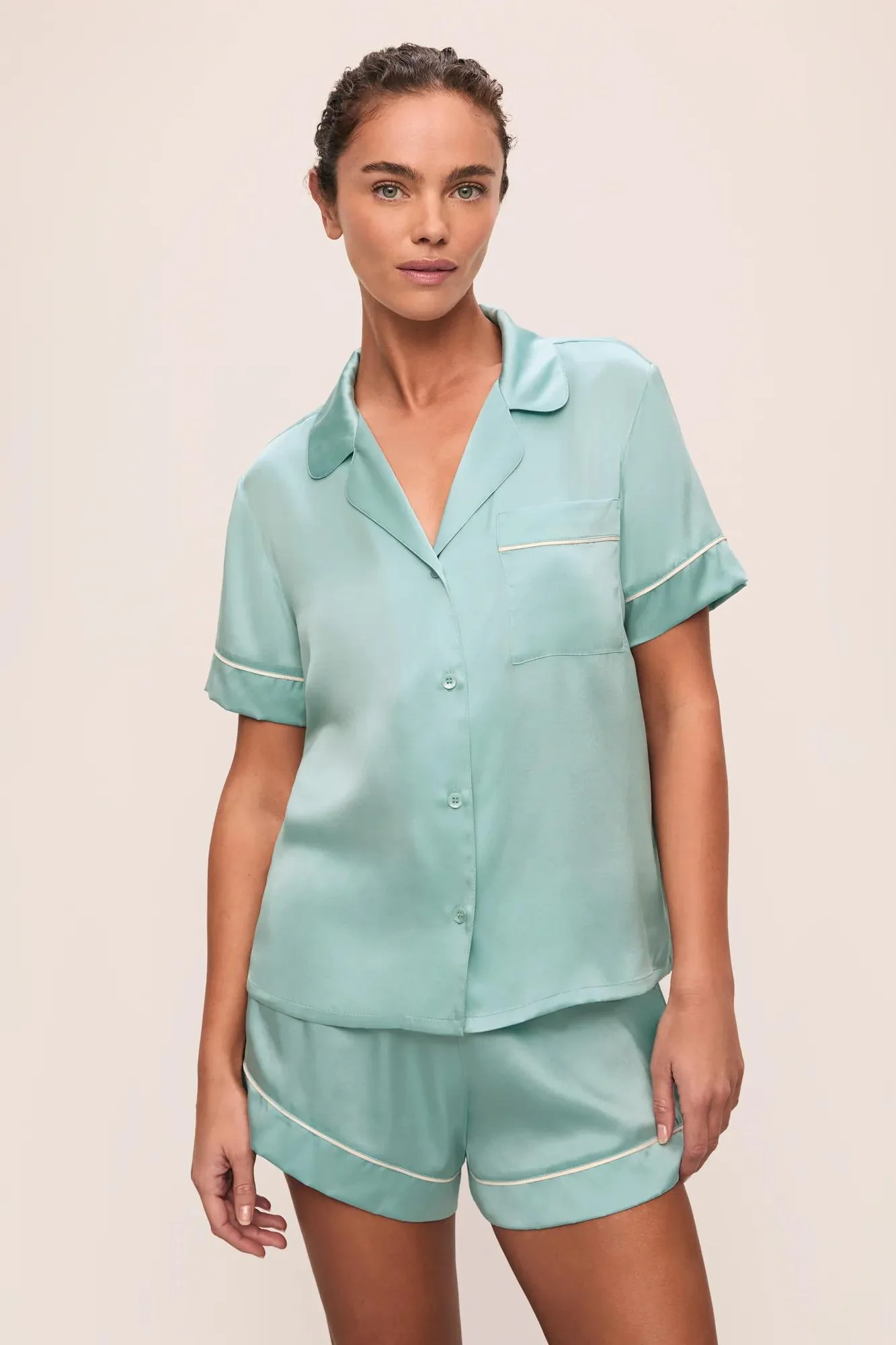 Inez Washable Silk Short PJ Set