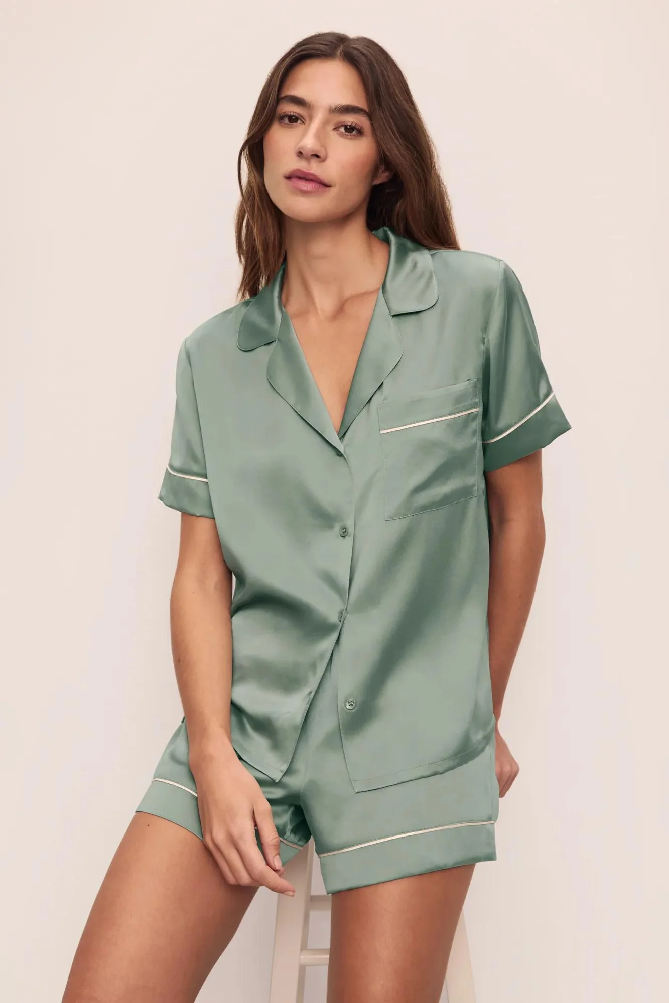 Inez Washable Silk Short PJ Set
