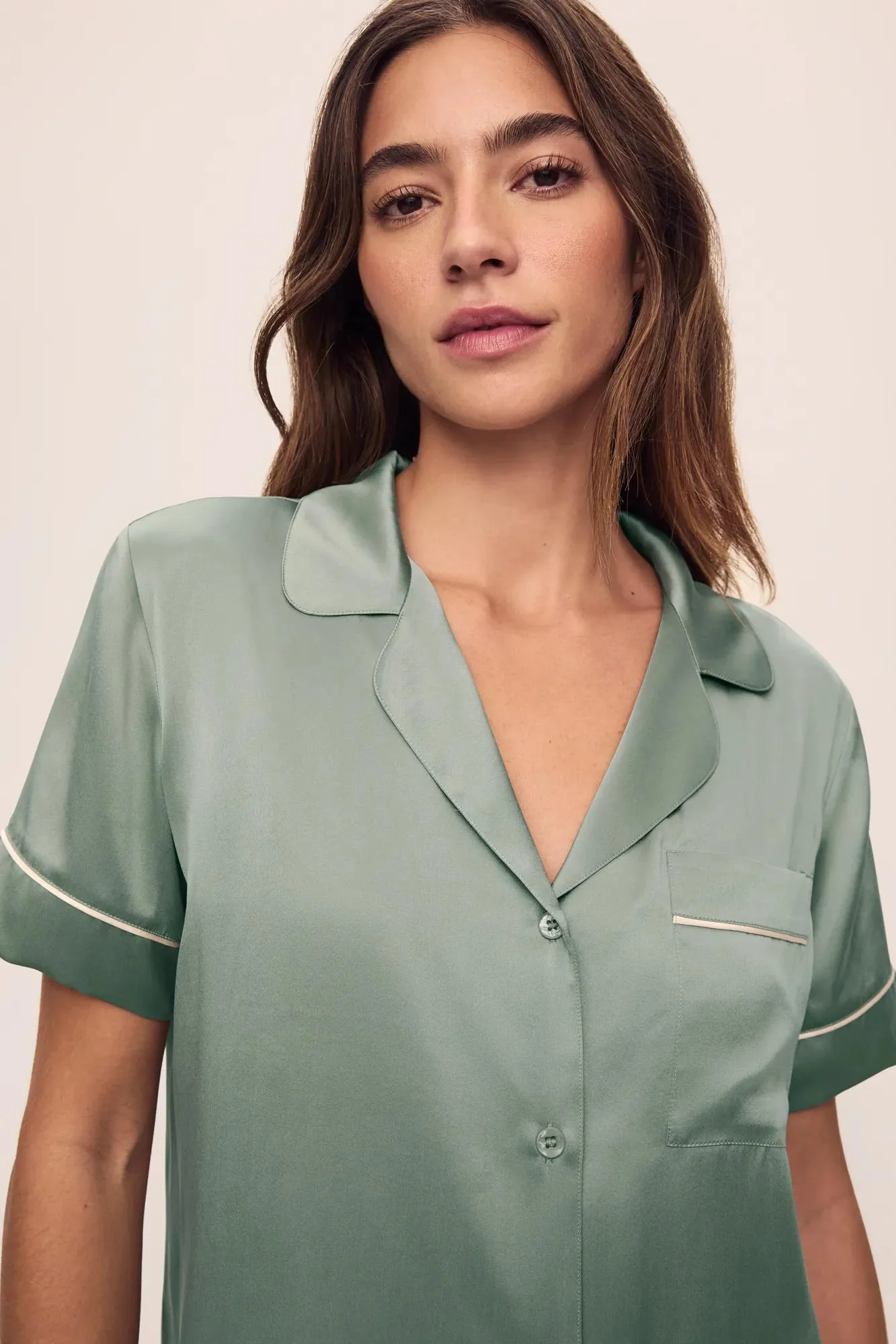 Inez Washable Silk Short PJ Set - Image 3