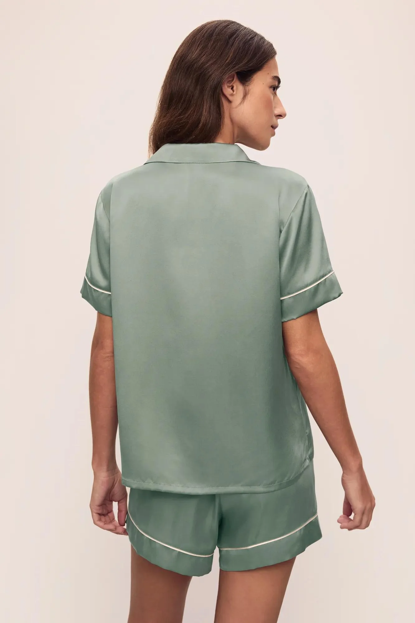 Inez Washable Silk Short PJ Set - Image 4