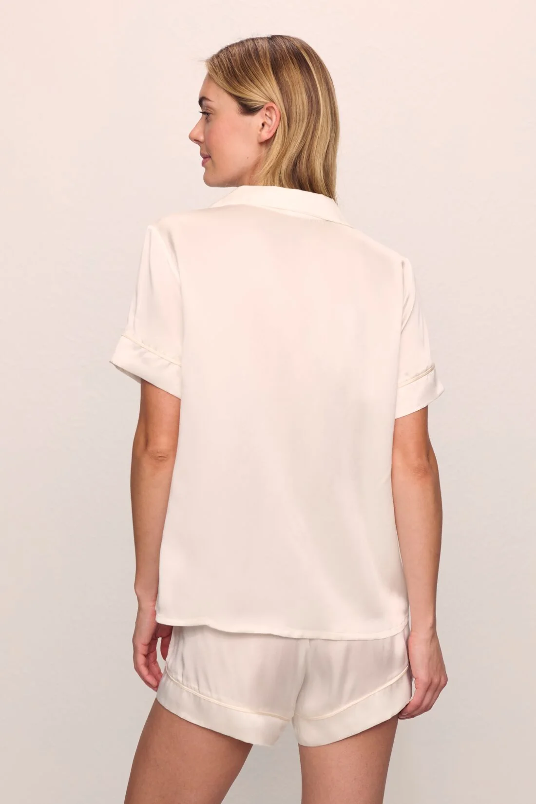 Inez Washable Silk Short PJ Set - Image 4