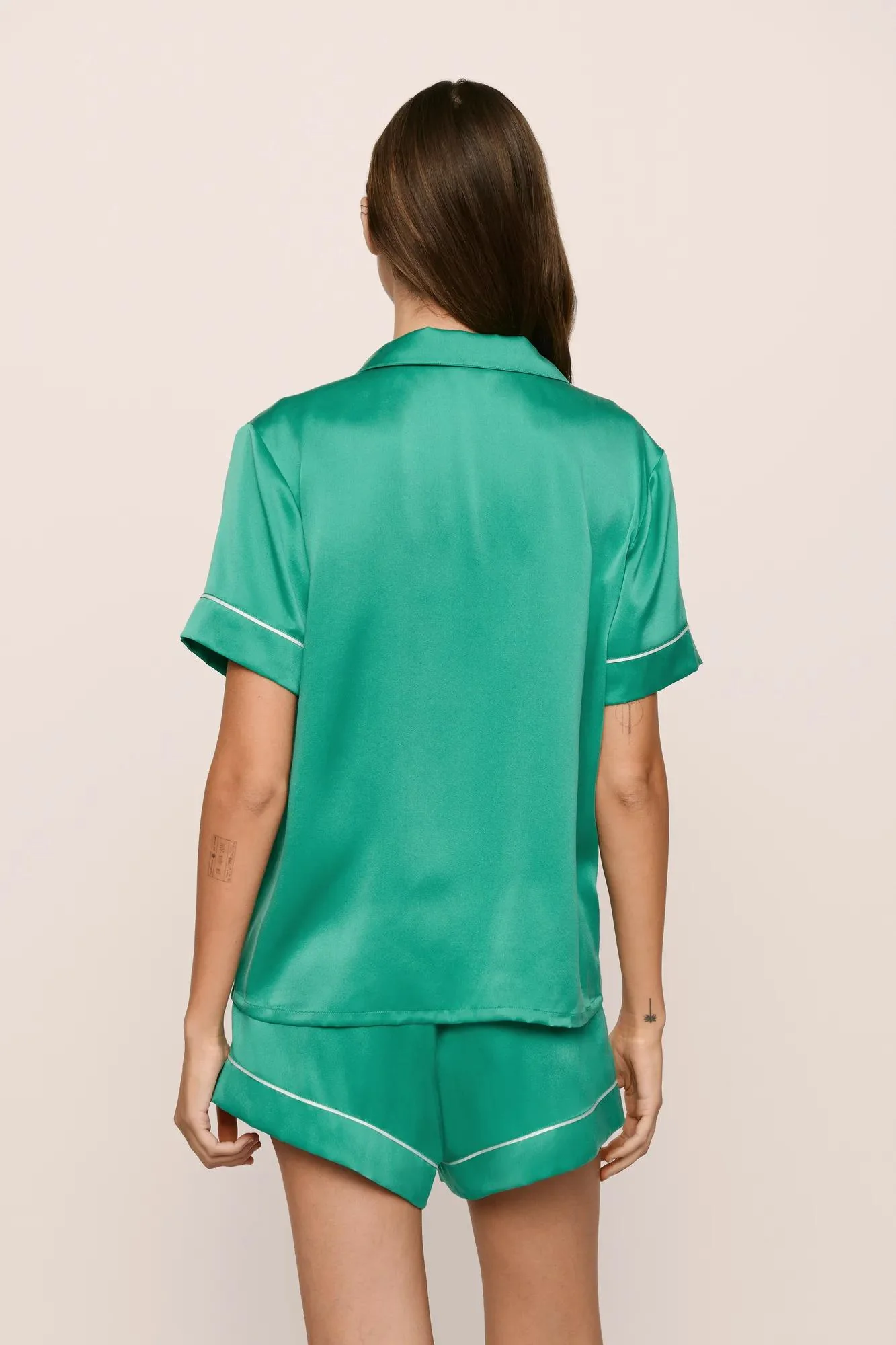 Inez Washable Silk Short PJ Set - Image 3