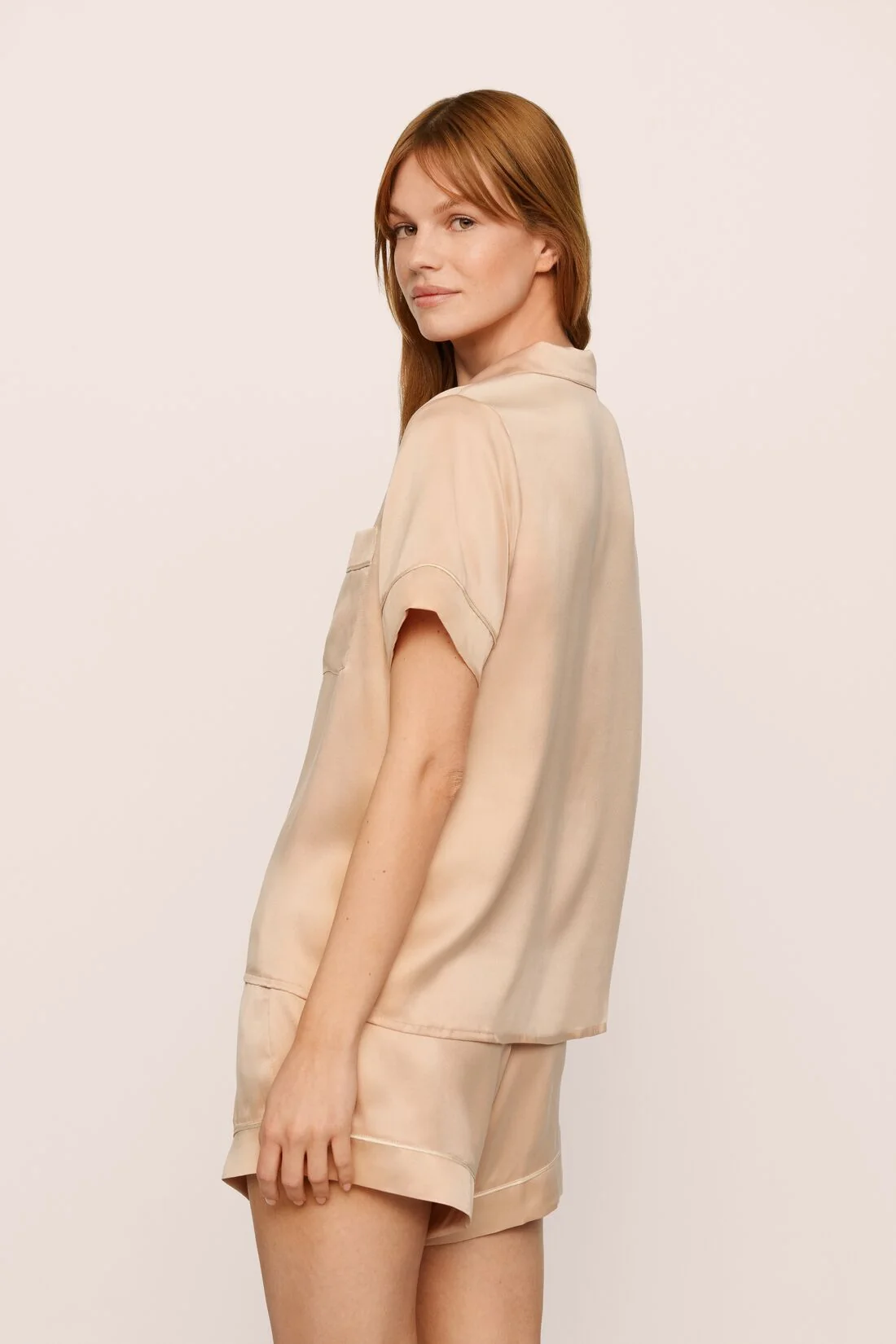 Inez Washable Silk Short PJ Set - Image 3