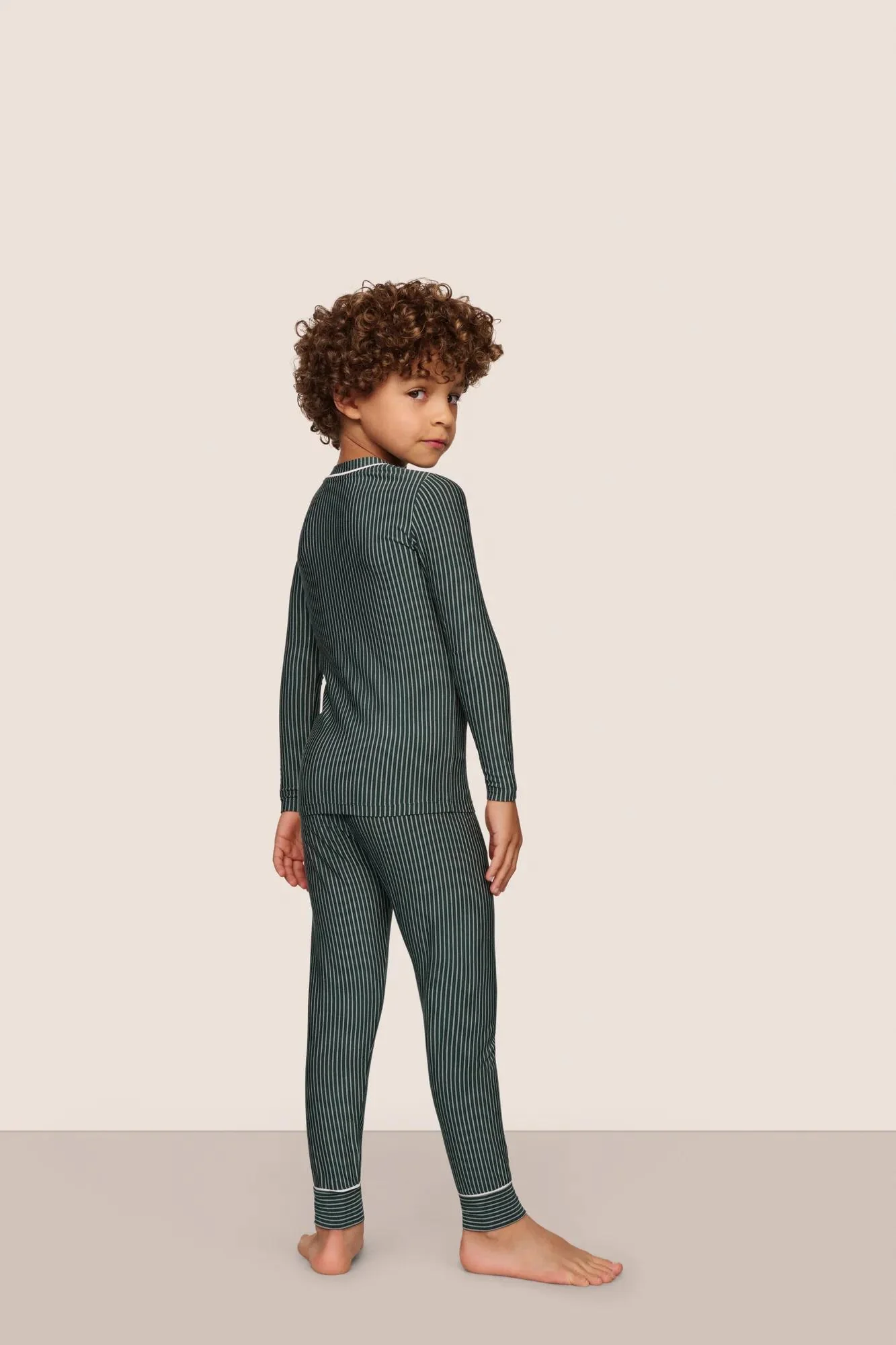 Kids Printed TENCEL™ Modal Unisex Long PJ Set - Image 3