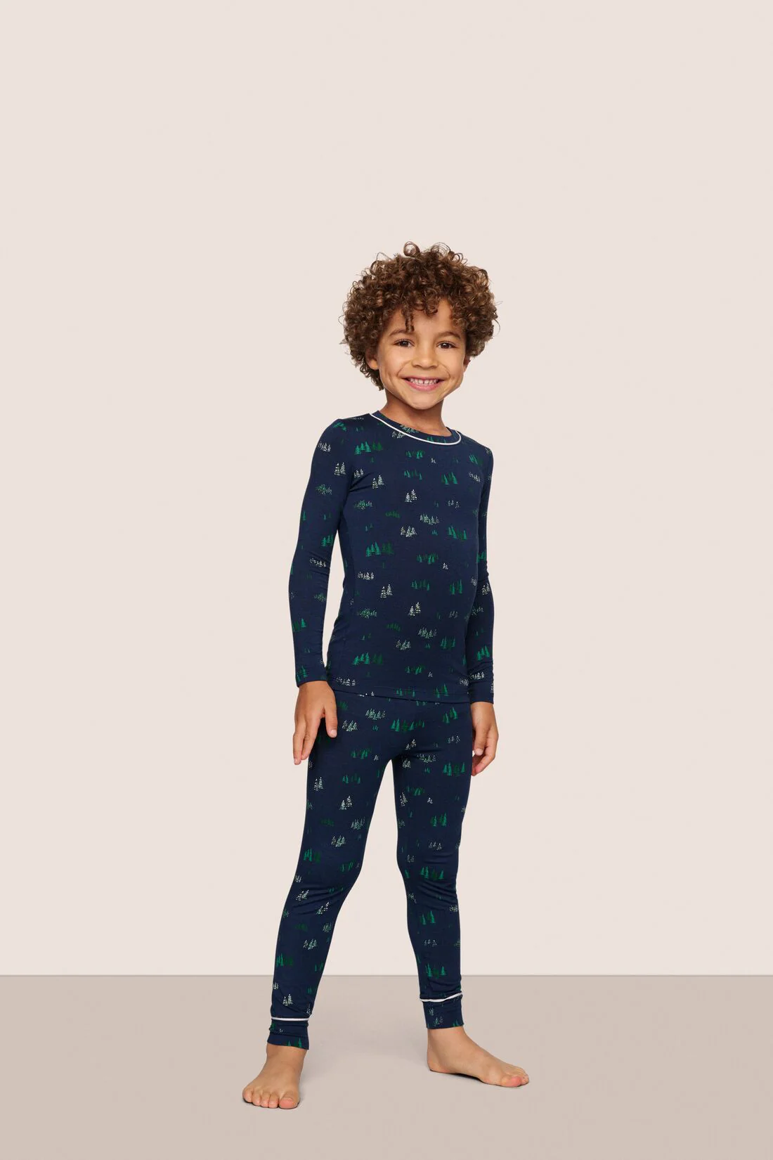 Kids Printed TENCEL™ Modal Unisex Long PJ Set - Image 5