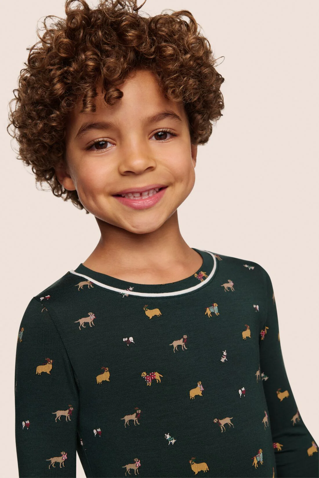 Kids Printed TENCEL™ Modal Unisex Long PJ Set - Image 5