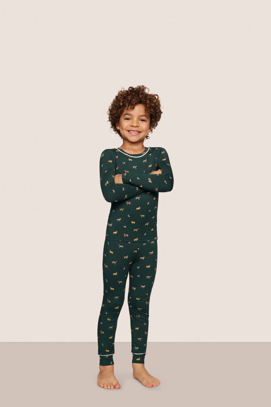 Kids Printed TENCEL™ Modal Unisex Long PJ Set - Image 6