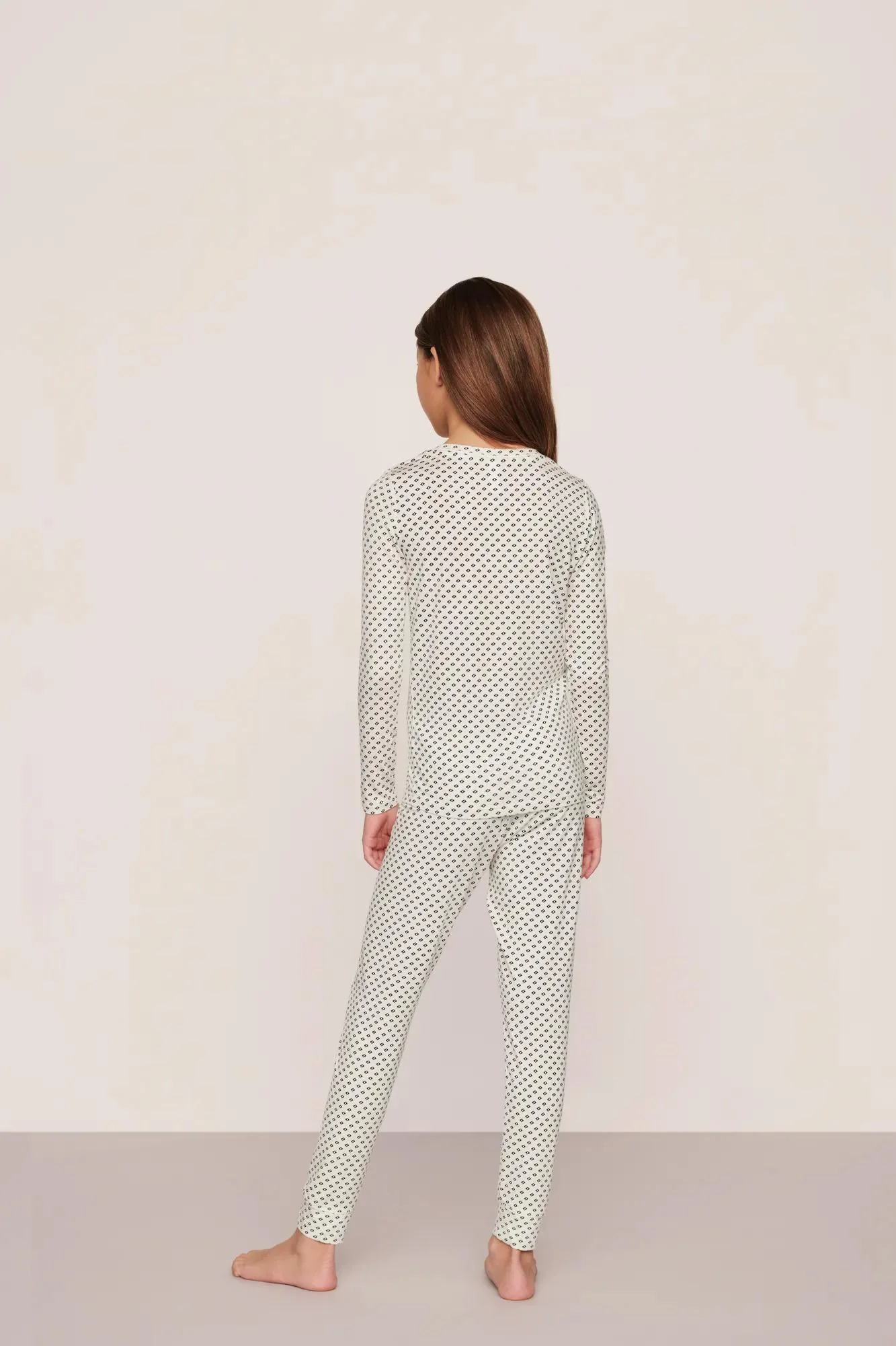 Kids Printed TENCEL™ Modal Unisex Long PJ Set - Image 3