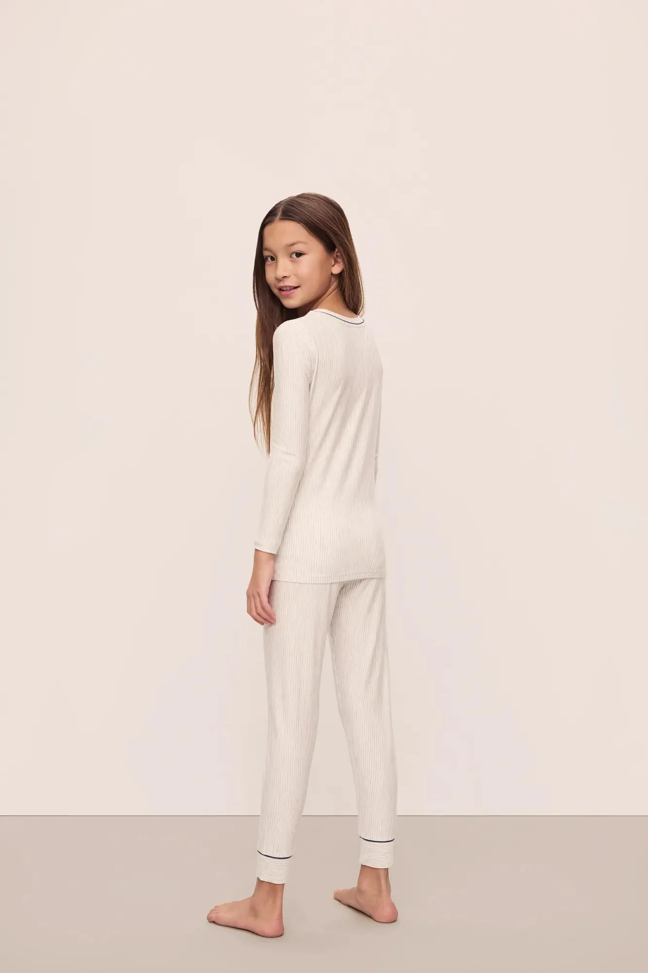 Kids Printed TENCEL™ Modal Unisex Long PJ Set - Image 3