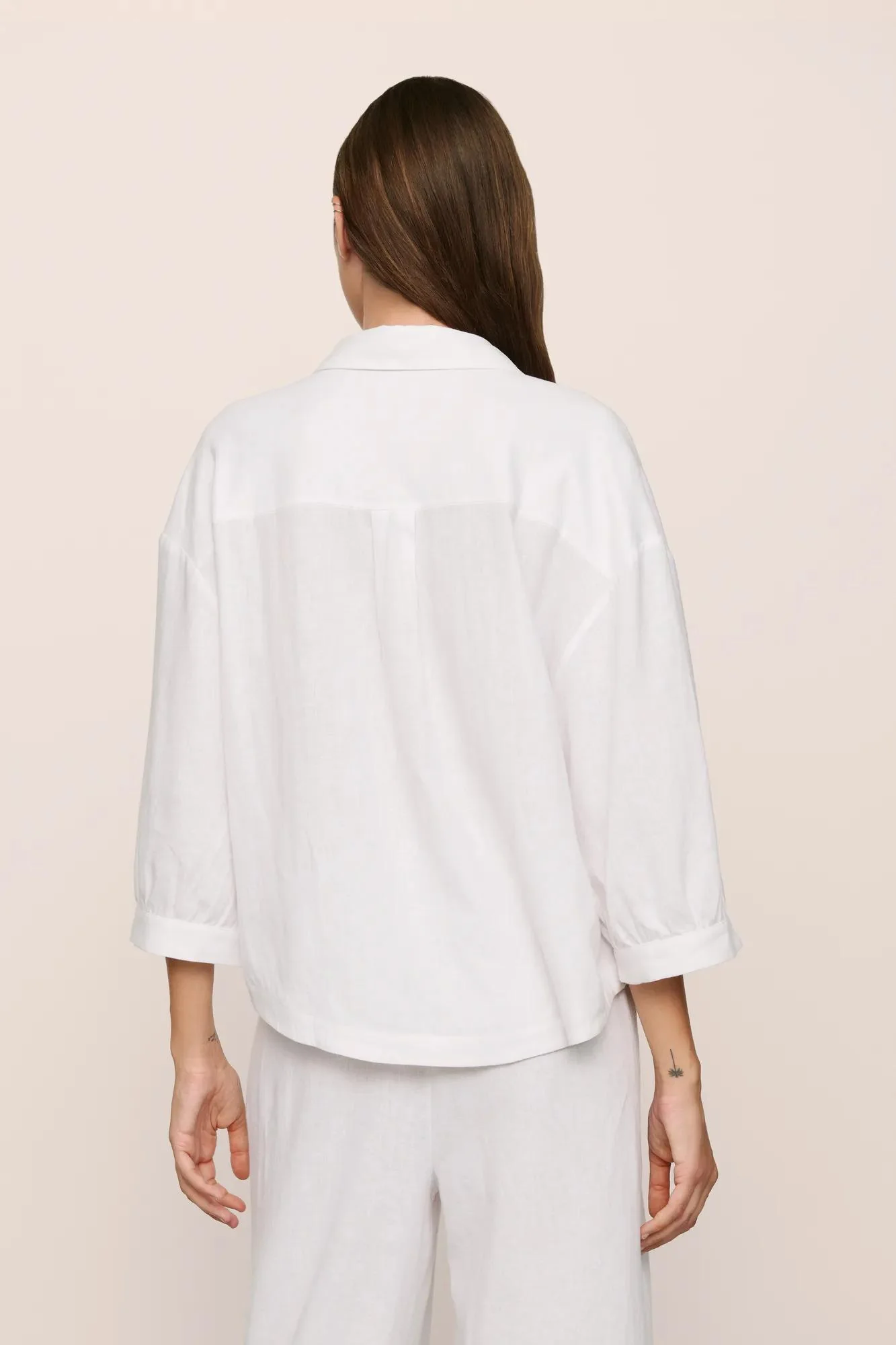 Linen Blend Relaxed Top - Image 3