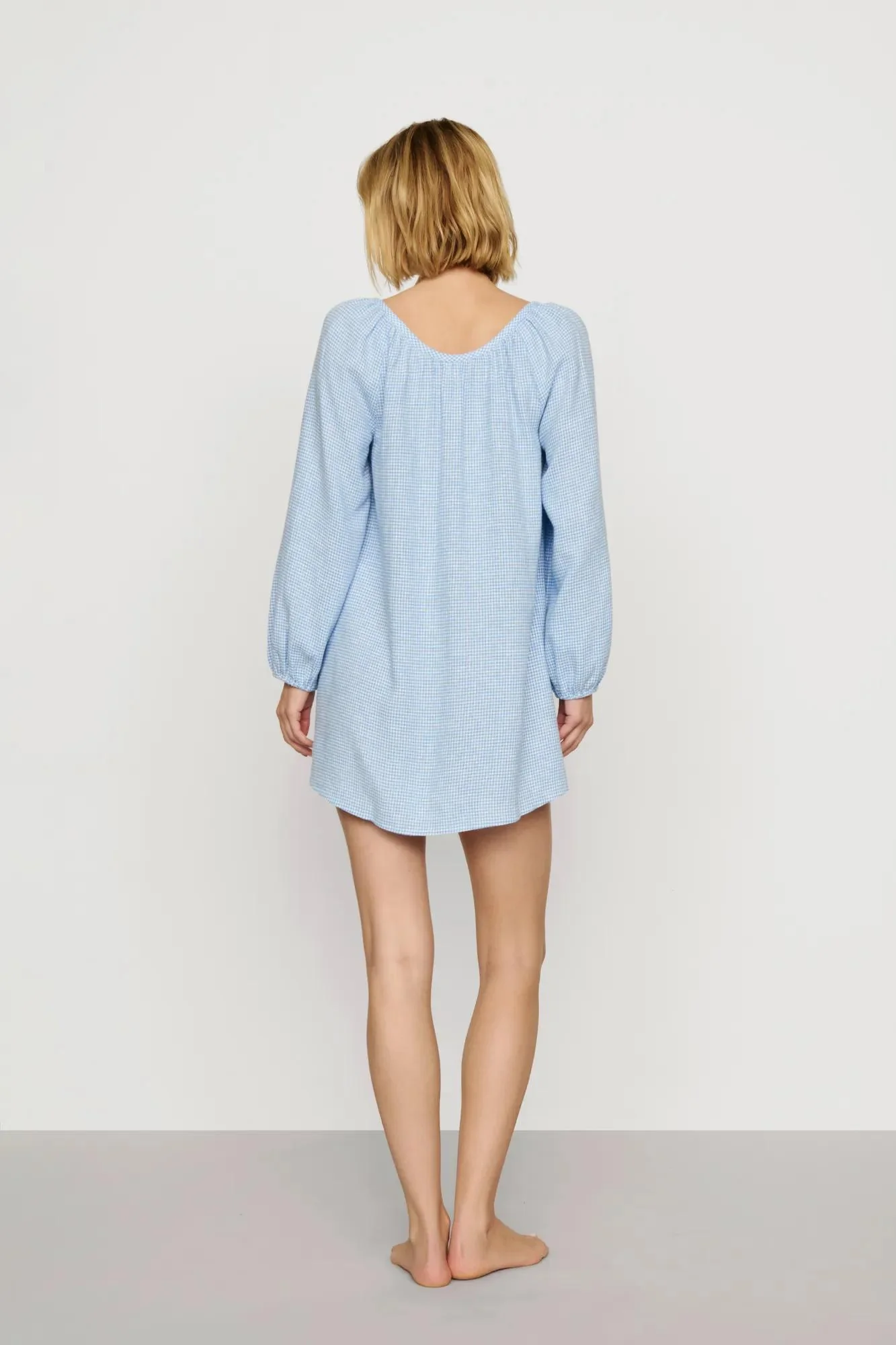 Linen Blend Short Dress - Image 3