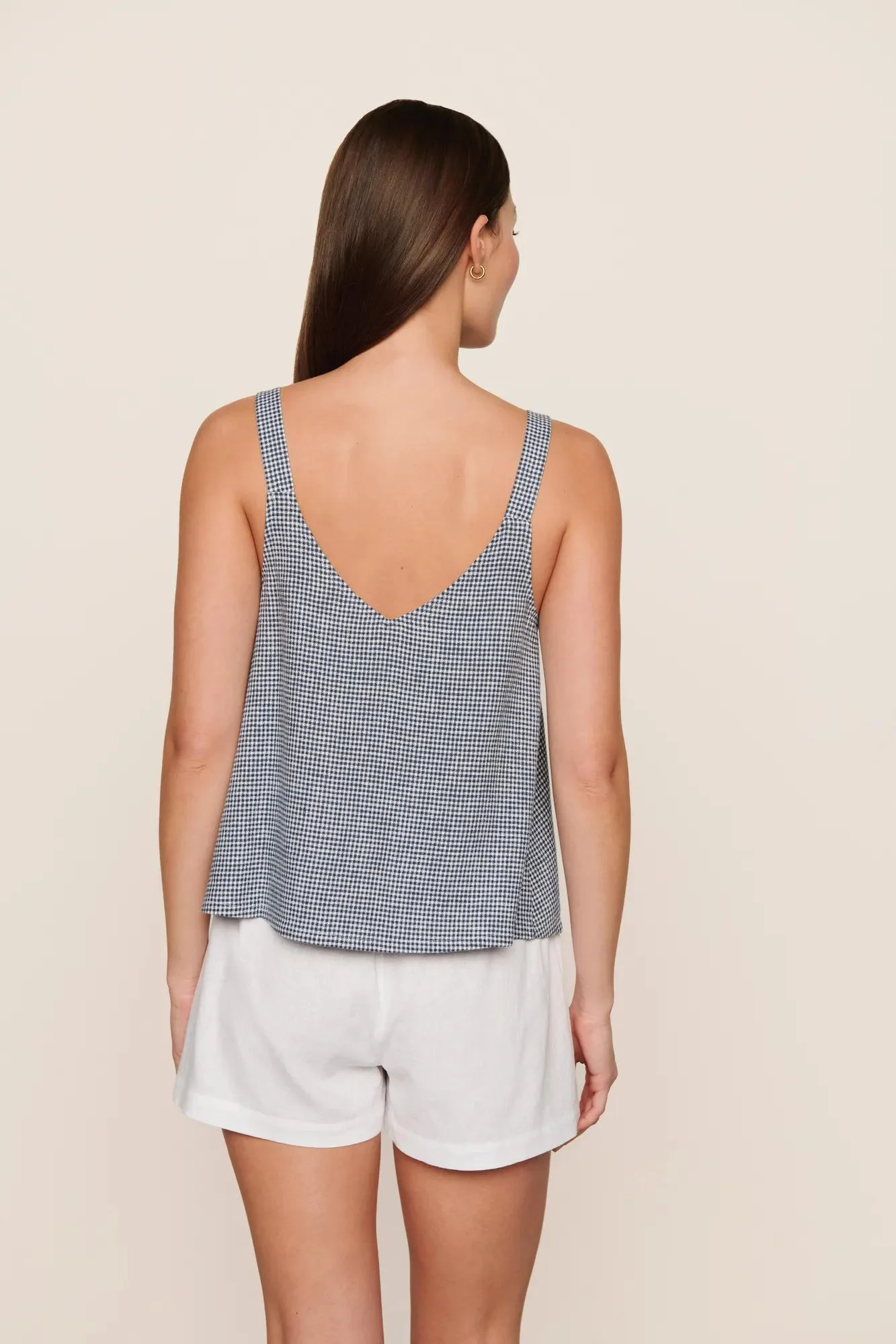 Linen Blend V Neck Cami - Image 2