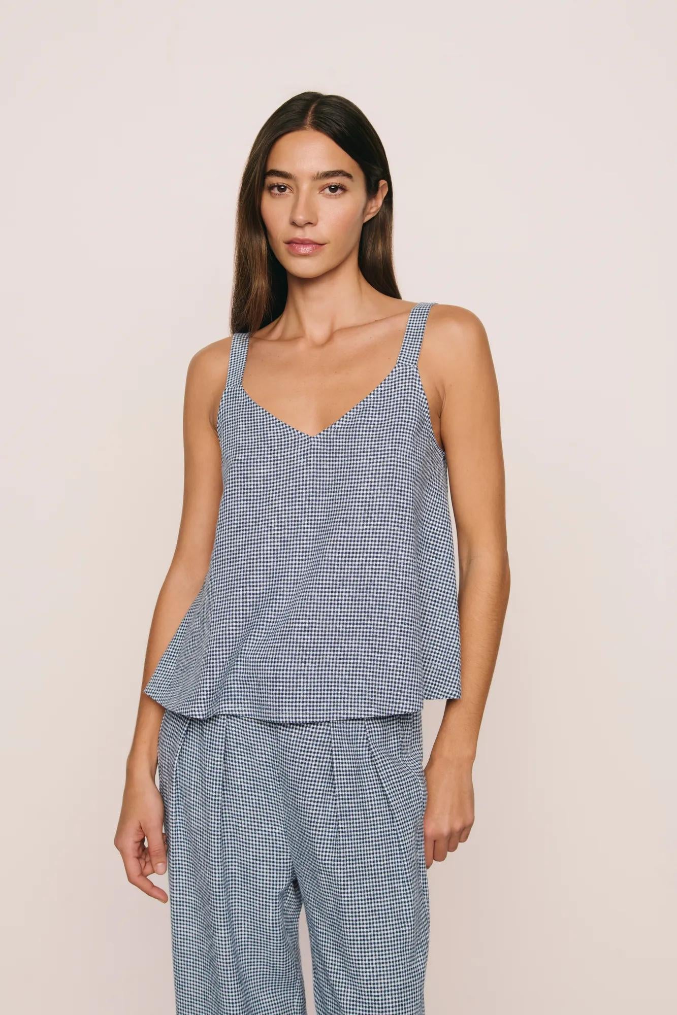 Linen Blend V Neck Cami - Image 4