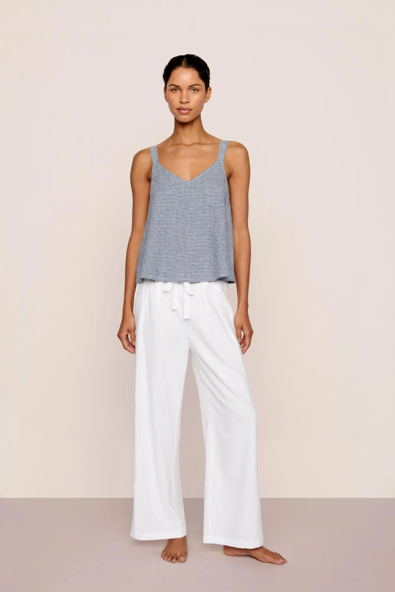 Linen Blend V Neck Cami - Image 5
