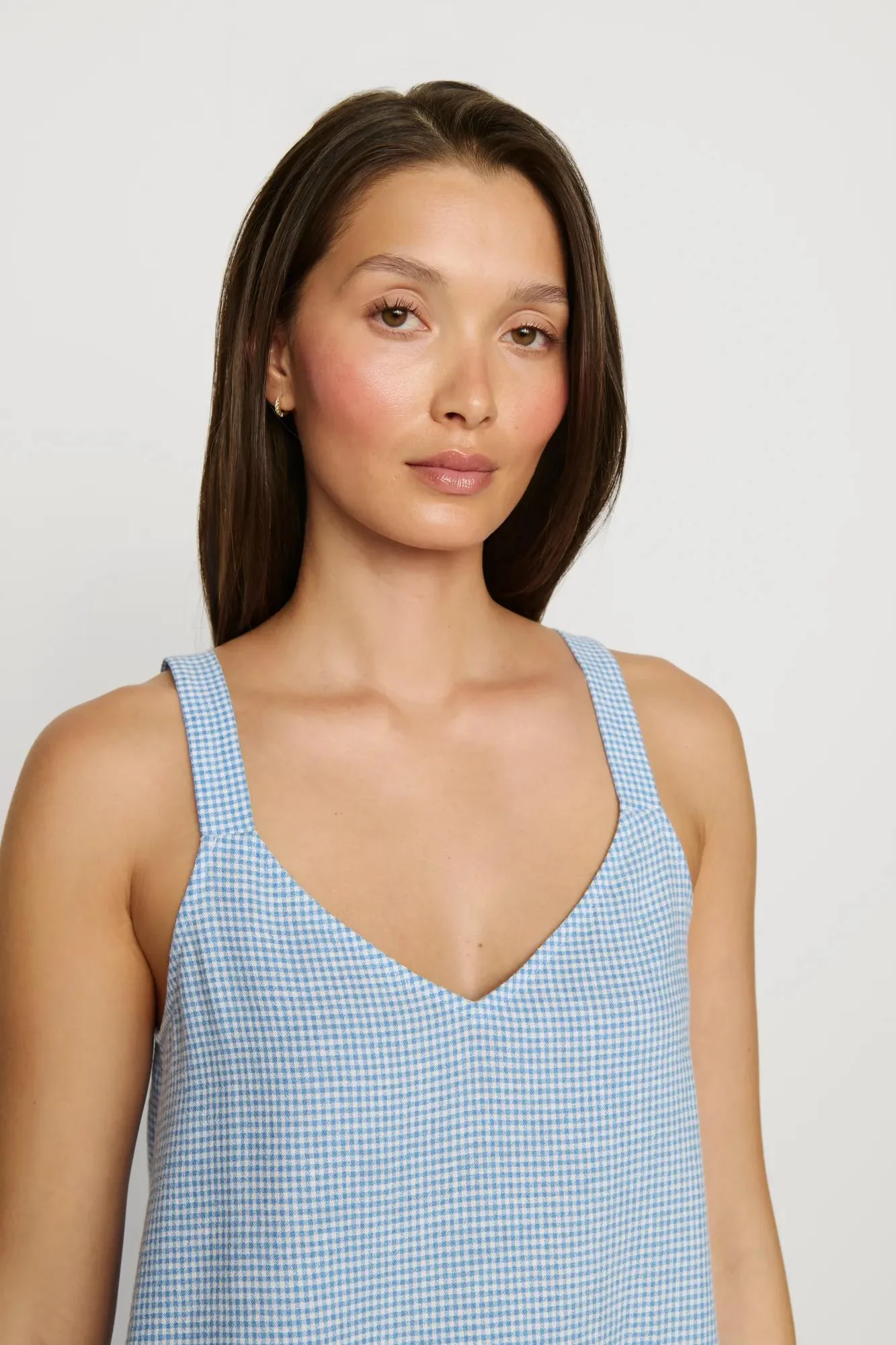 Linen Blend V Neck Cami - Image 2