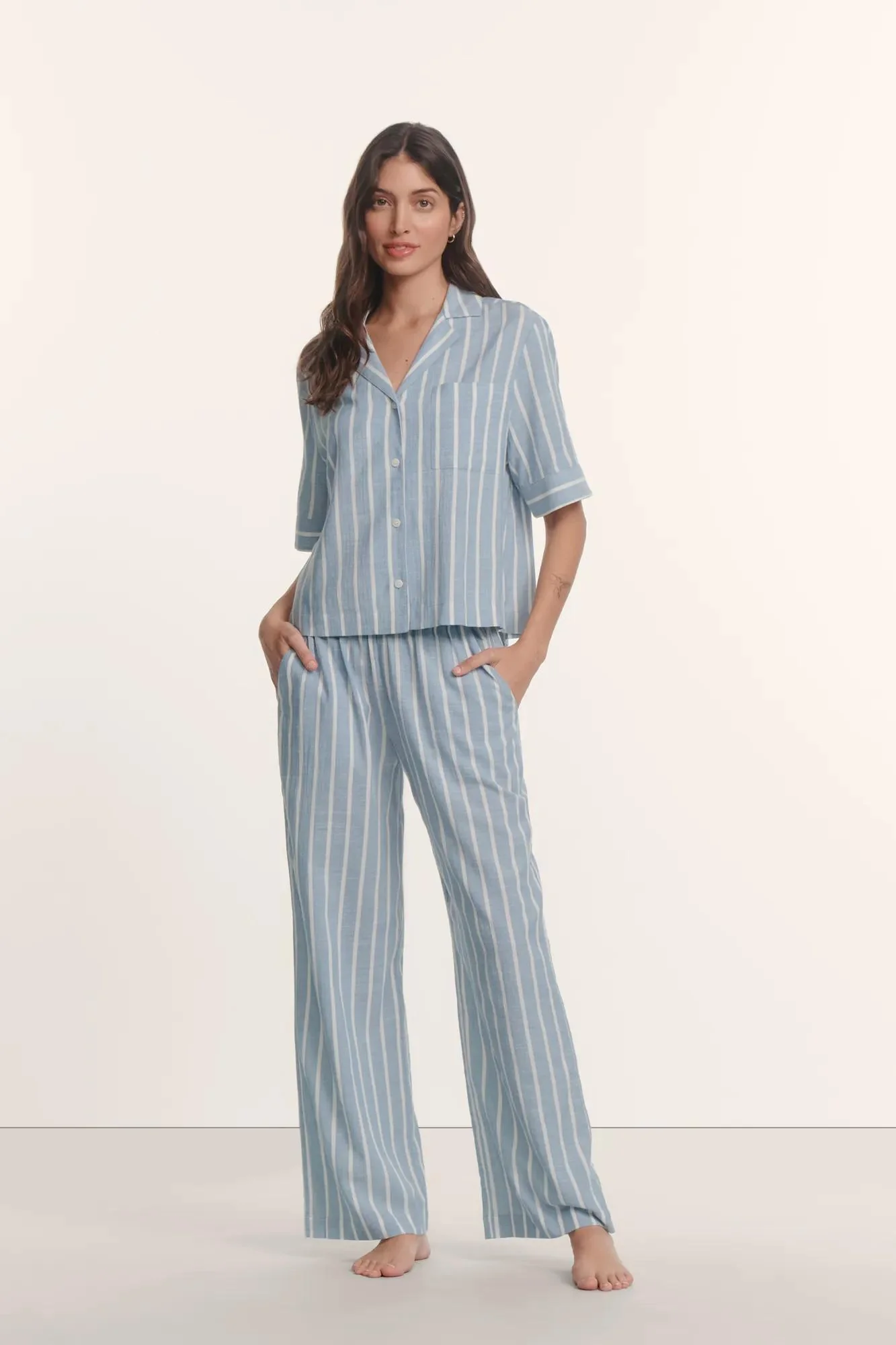Nautico Relaxed Short Sleeve & Pant PJ Set