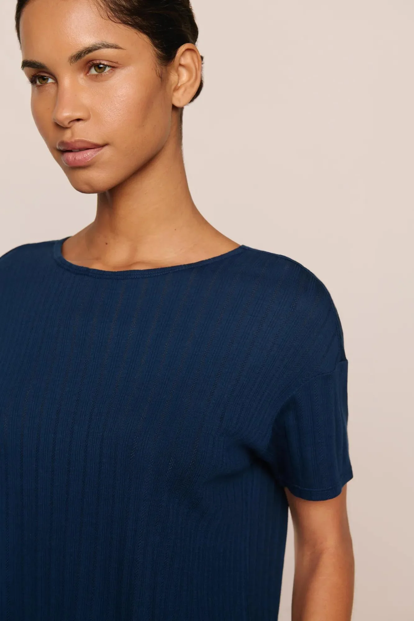 Pointelle Short Sleeve Tee - Image 2