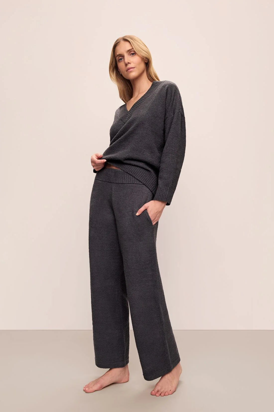 Recycled Boucle Relaxed Fit Pant