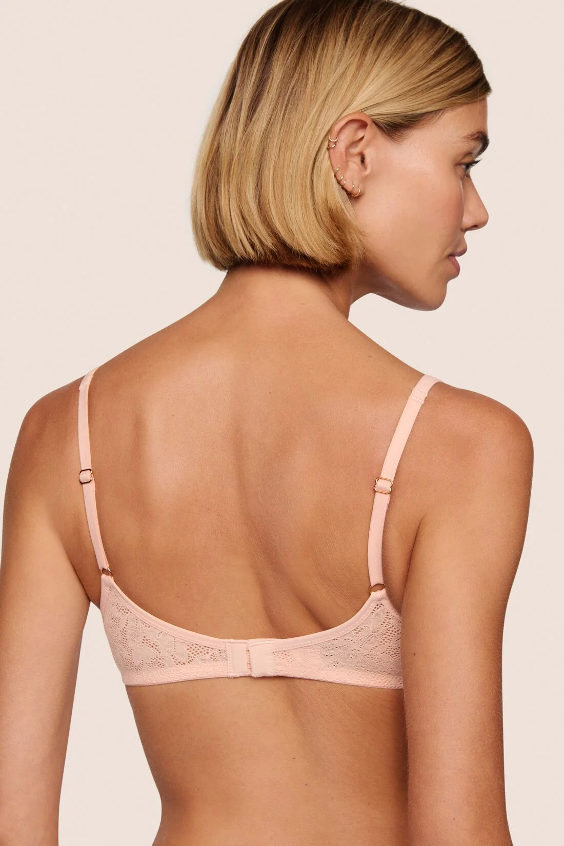 Soft Stretch Recycled Lace Plunge Bralette - Image 4