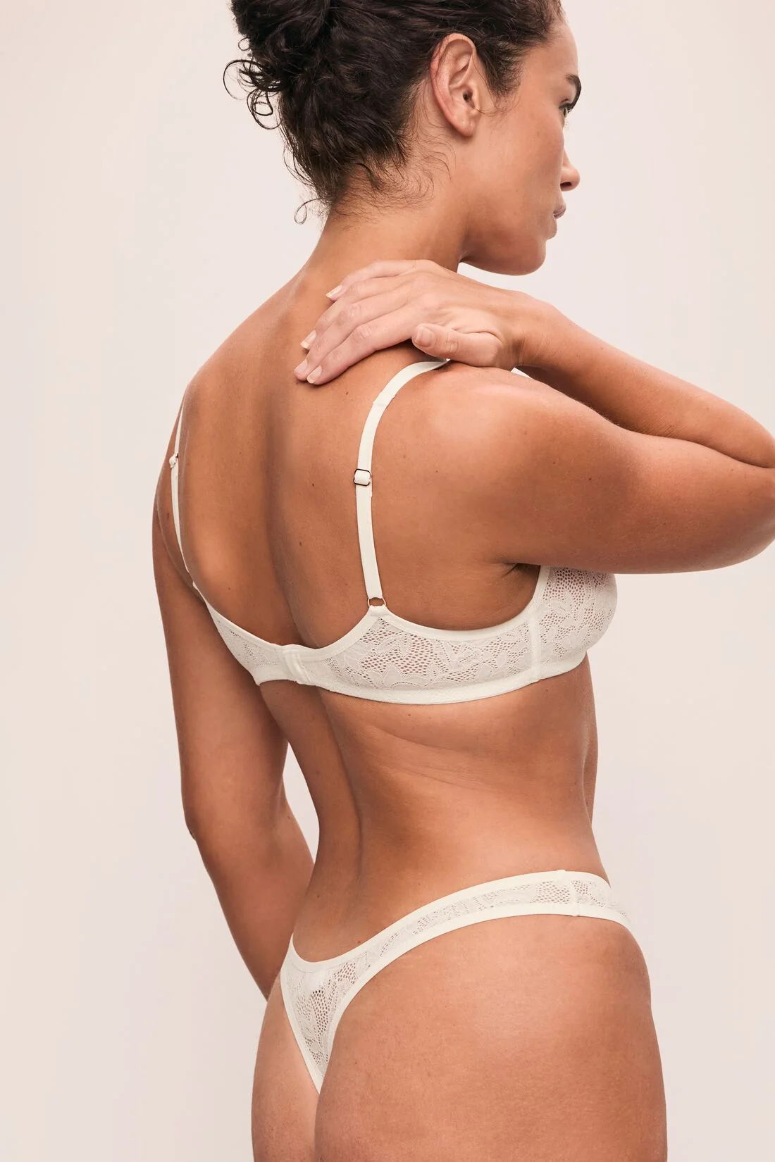 Soft Stretch Recycled Lace Thong - Image 2