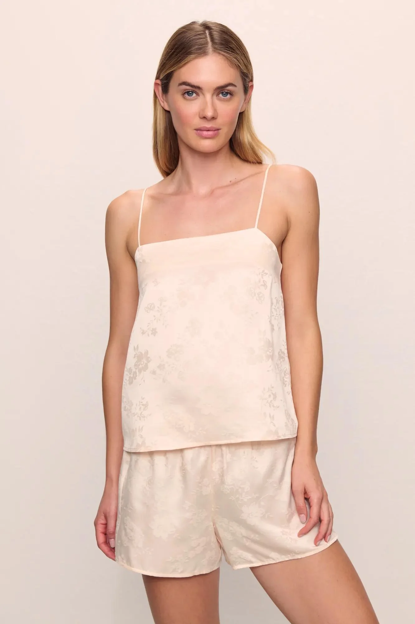 Washable Silk Jacquard Cami & Short PJ Set